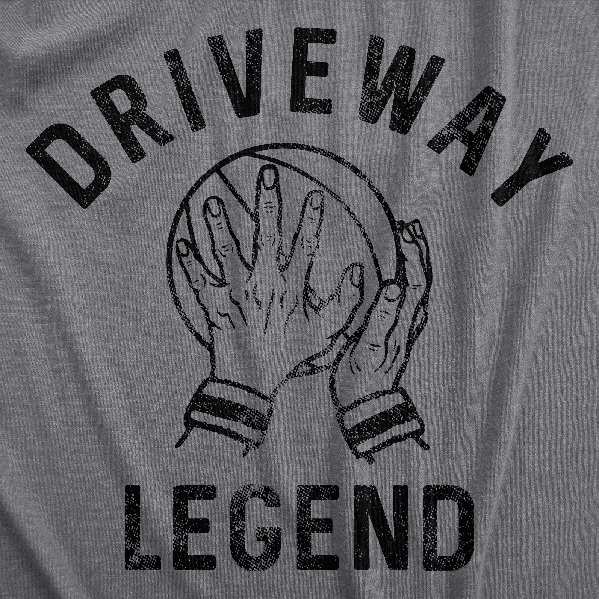 Funny Dark Heather Grey - DRIVEWAY Driveway Legend Mens Tank Top Nerdy Basketball sarcastic Tee