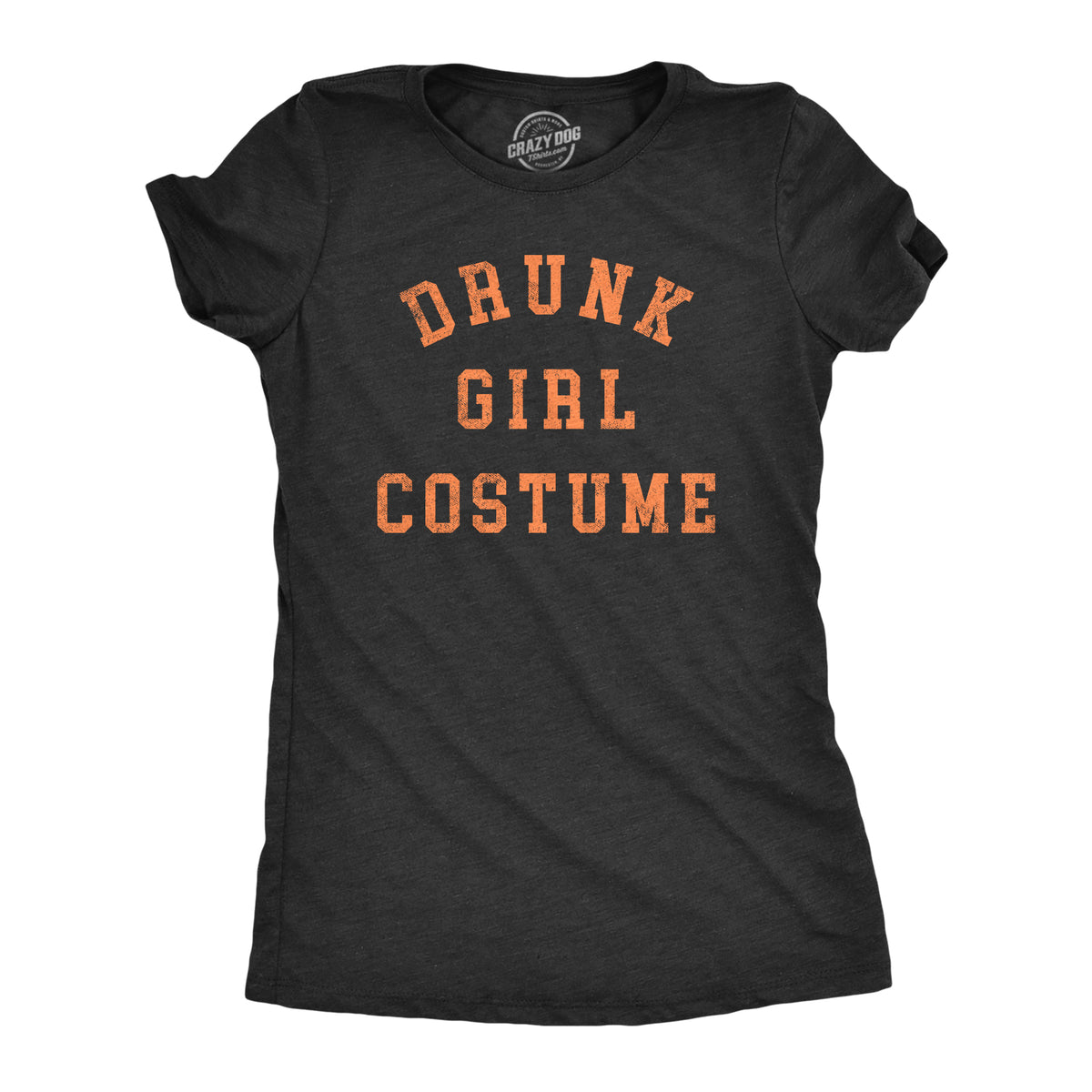 Funny Heather Black - DRUNK Drunk Girl Costume Womens T Shirt Nerdy Halloween Drinking Tee