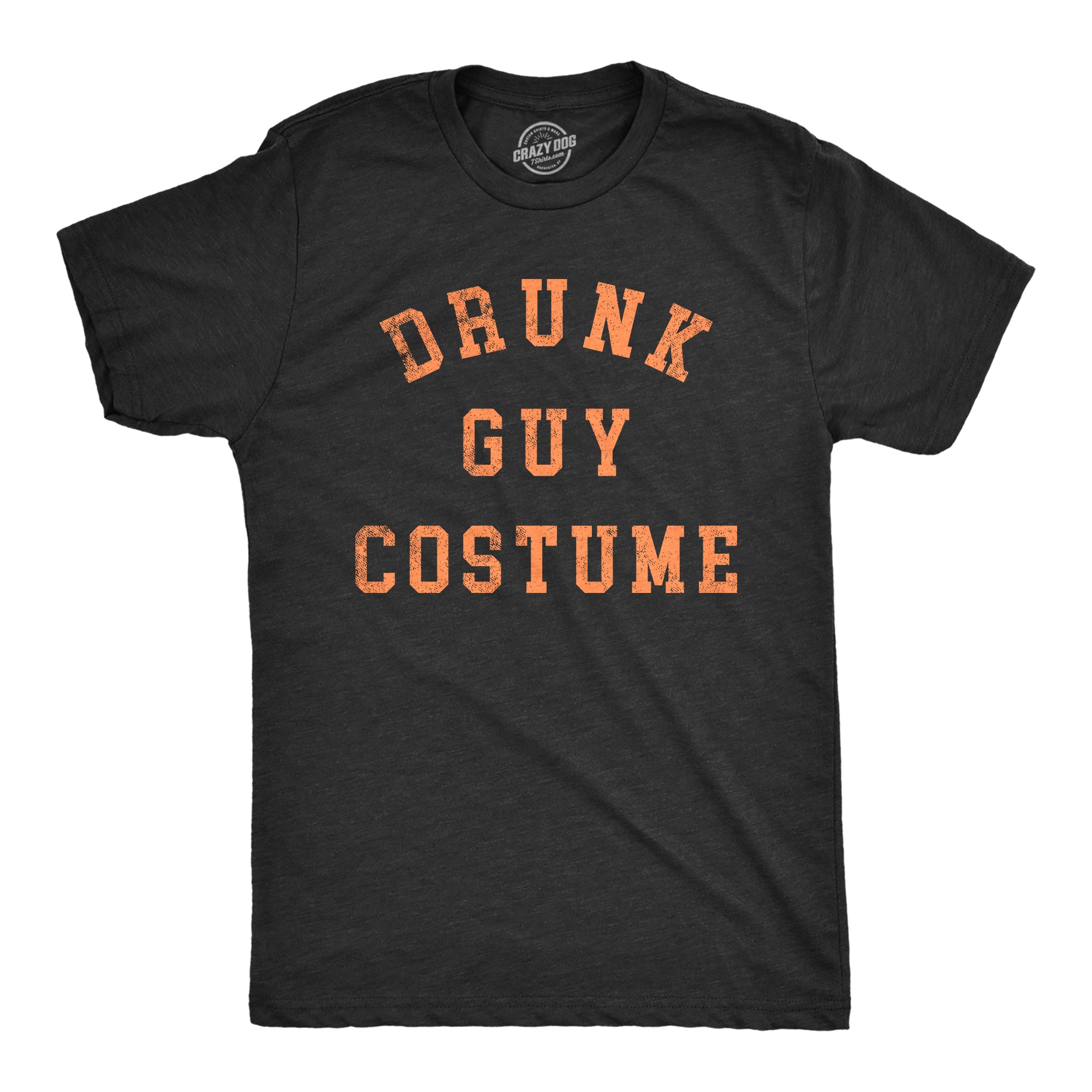 Funny Heather Black - DRUNK Drunk Guy Costume Mens T Shirt Nerdy Halloween Drinking Tee