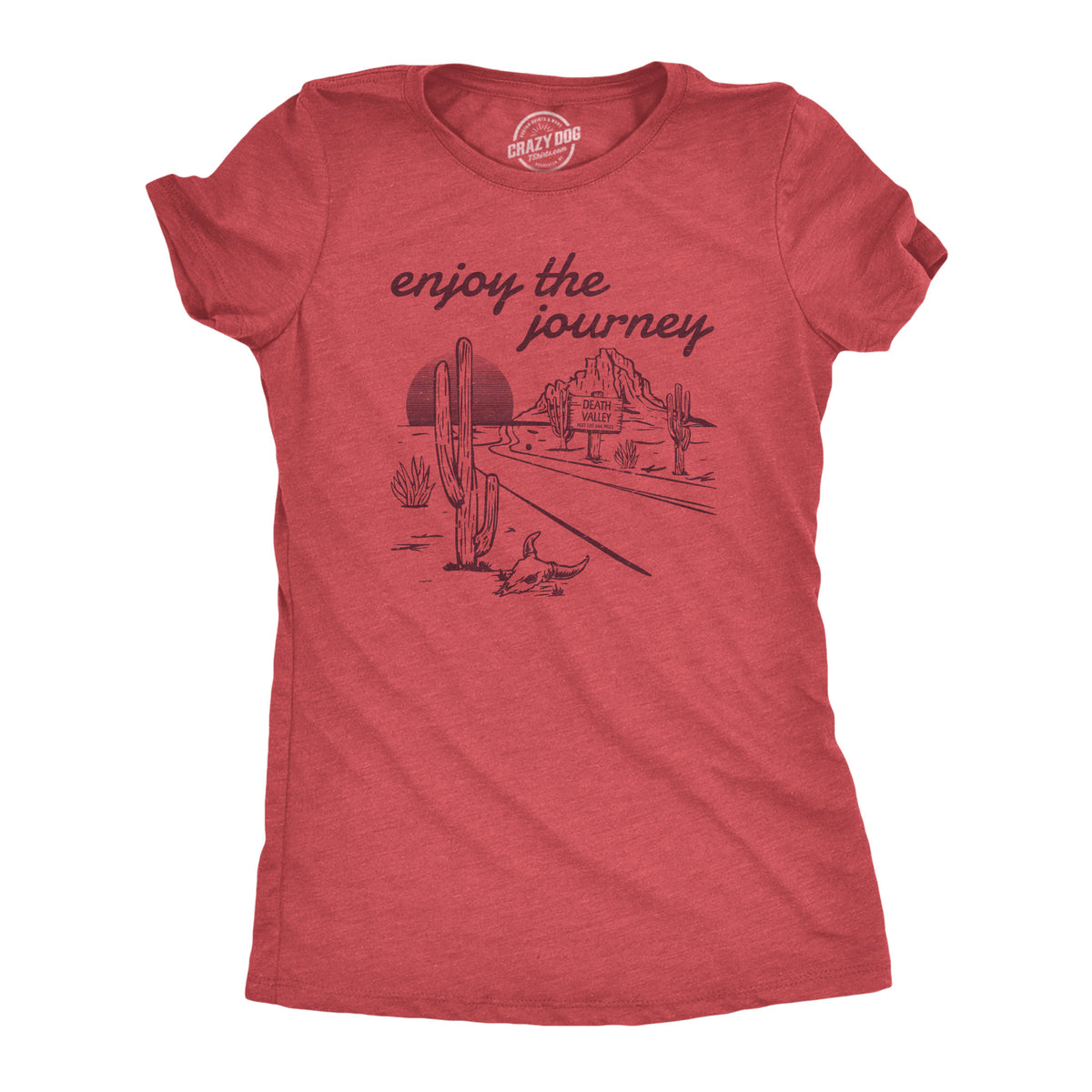 Funny Heather Red - JOURNEY Enjoy The Journey Womens T Shirt Nerdy sarcastic Tee