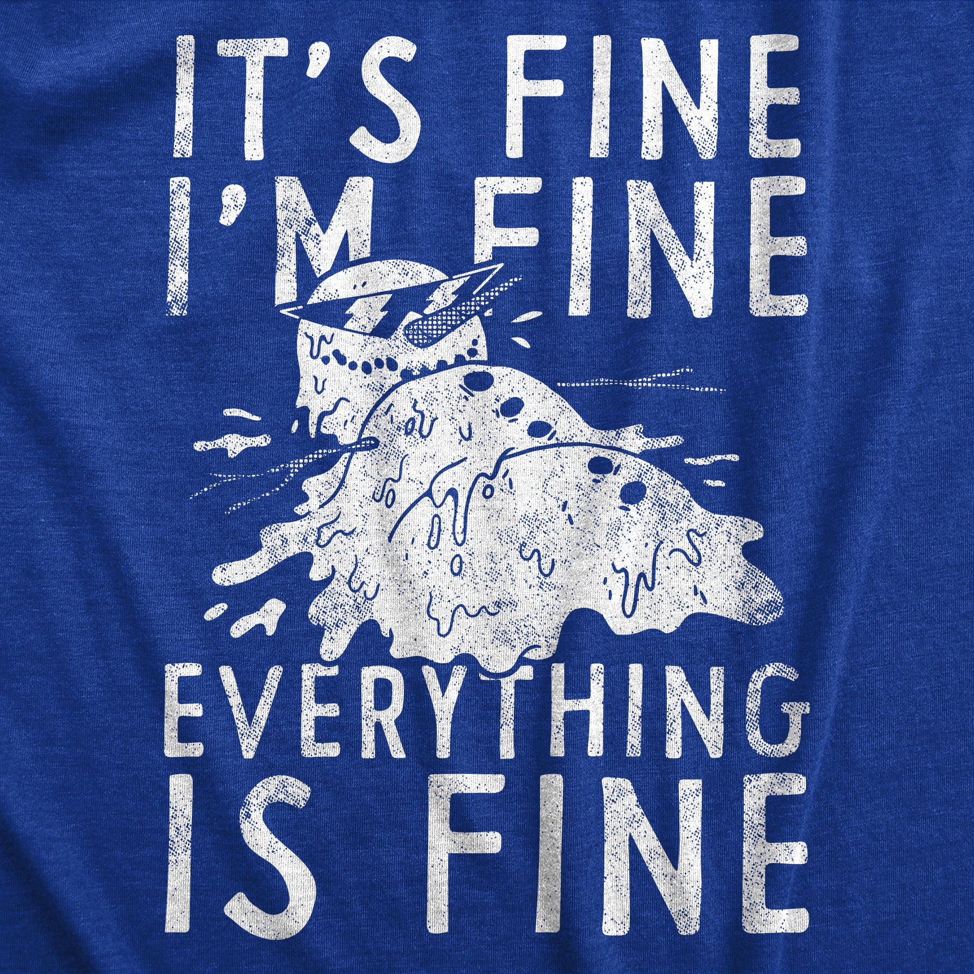 Funny Heather Royal - Fine Its Fine Im Fine Everything Is Fine Womens T Shirt Nerdy Sarcastic Tee