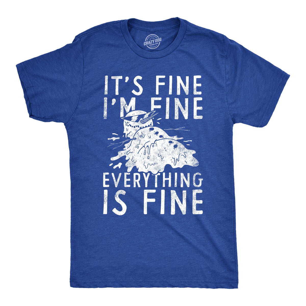 Funny Heather Royal - Fine Its Fine Im Fine Everything Is Fine Mens T Shirt Nerdy sarcastic Tee
