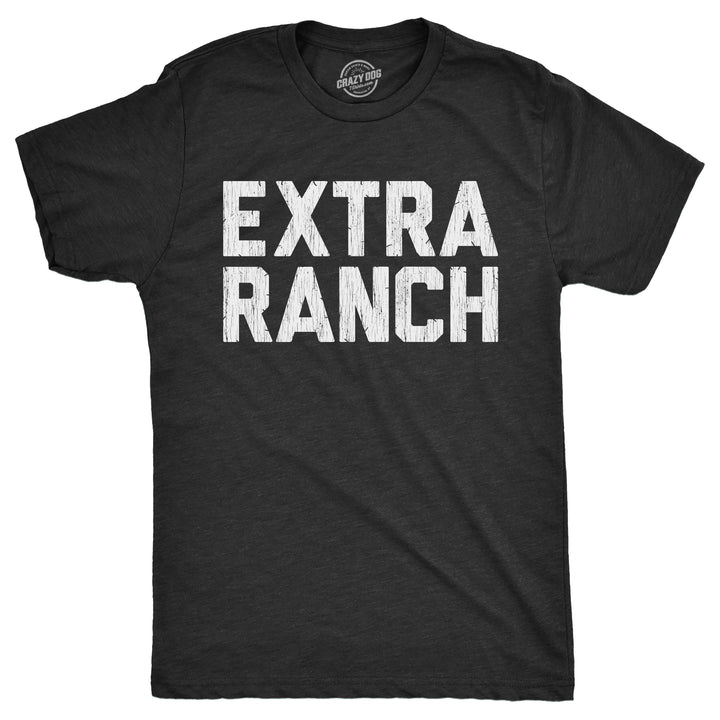 Funny Heather Black - RANCH Extra Ranch Mens T Shirt Nerdy Food Tee