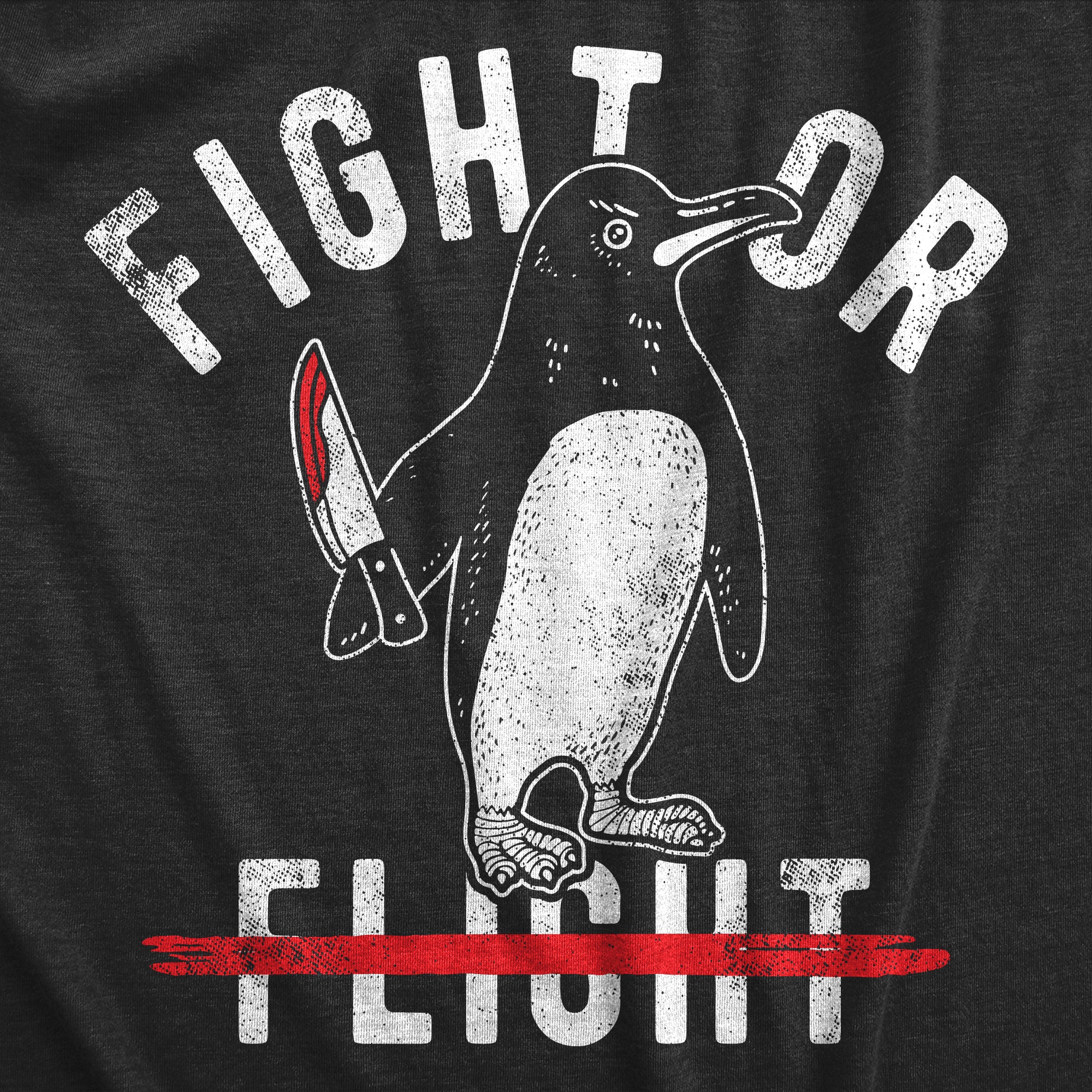 Funny Heather Black - Fight Or Flight Fight Or Flight Womens T Shirt Nerdy animal sarcastic Tee