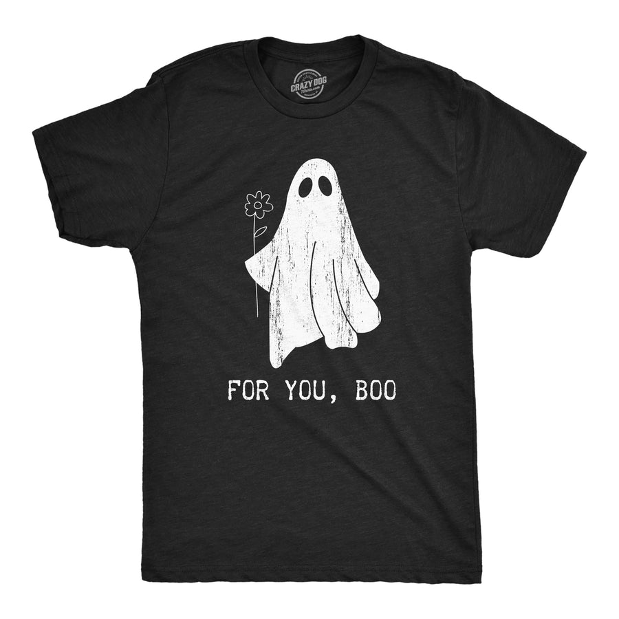 Funny Heather Black - BOO For You Boo Mens T Shirt Nerdy halloween Sarcastic Tee