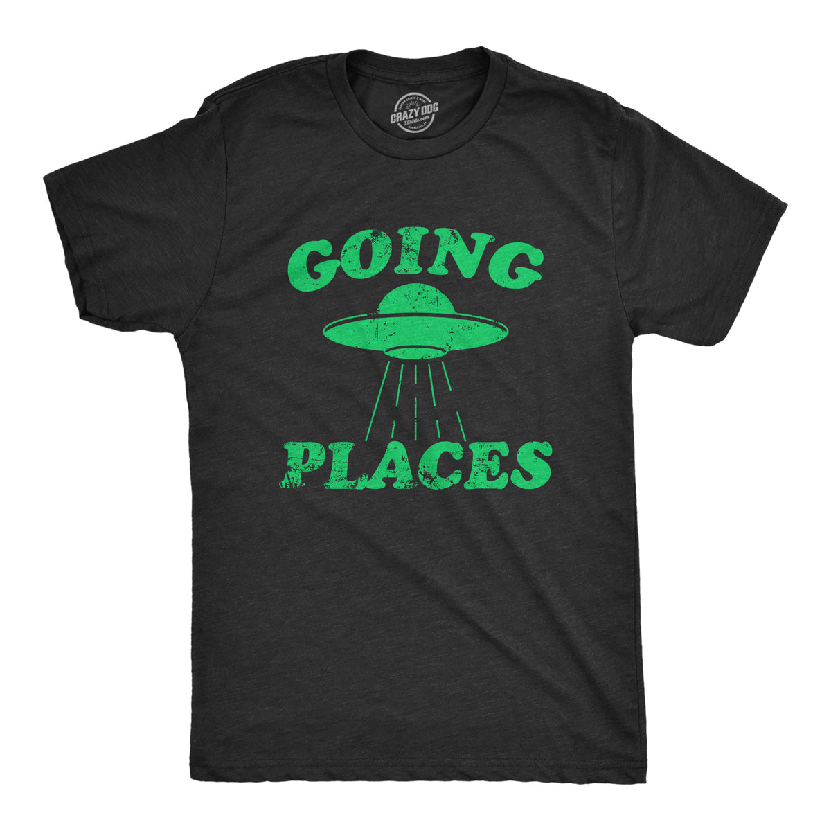 Funny Heather Black - PLACES Going Places Mens T Shirt Nerdy Sarcastic Tee