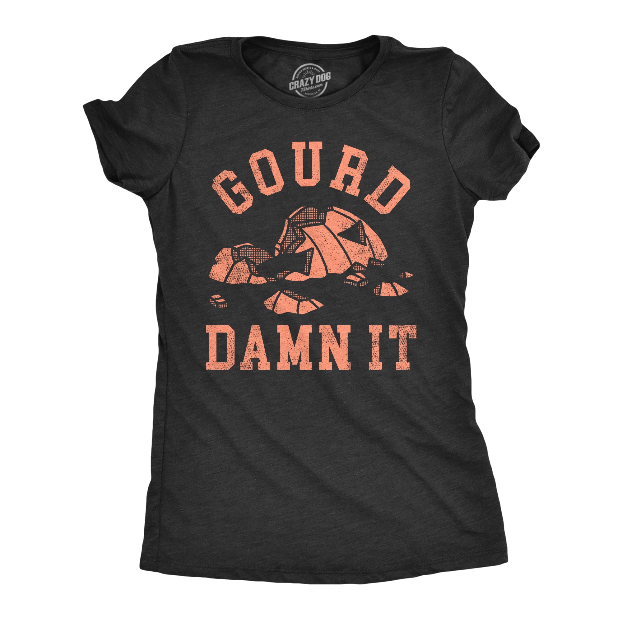 Funny Heather Black - GOURD Gourd Damn It Womens T Shirt Nerdy Halloween Sarcastic Tee