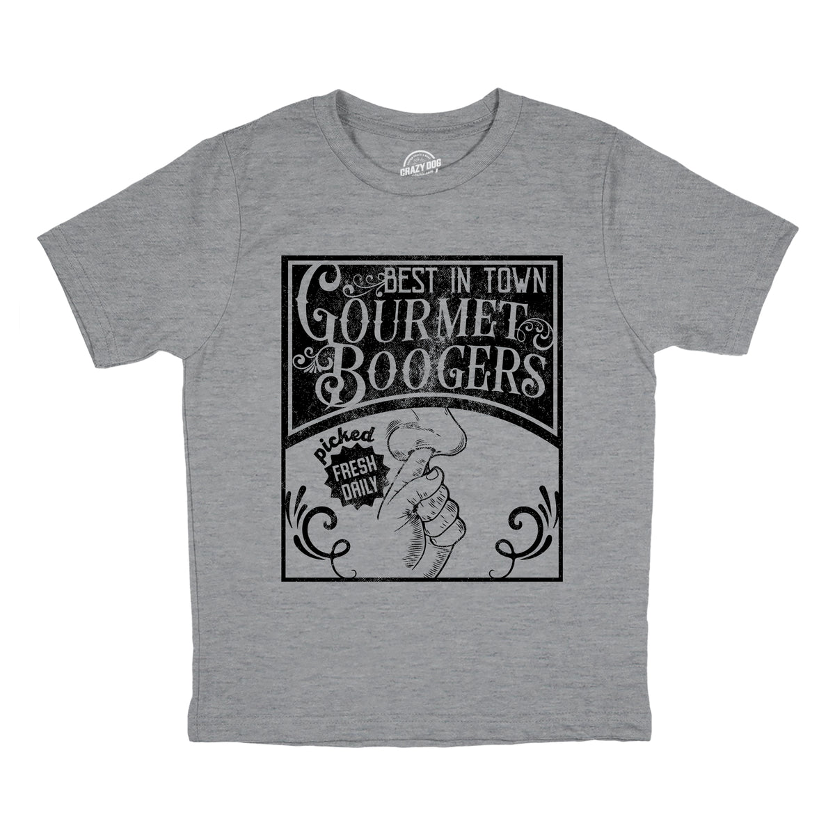 Funny Light Heather Grey - BOOGERS Gourmet Boogers Youth T Shirt Nerdy sarcastic Tee