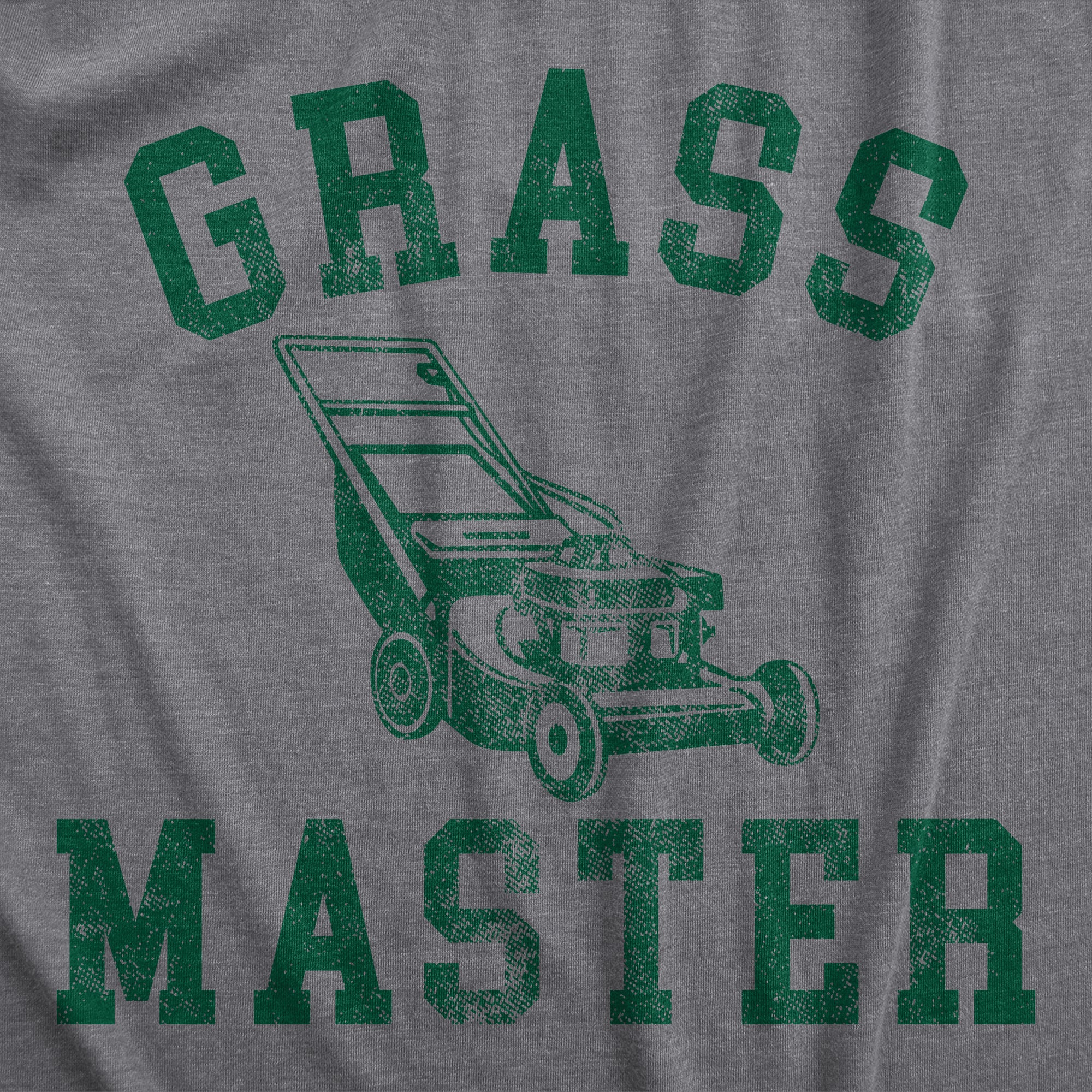 Funny Dark Heather Grey - GRASS Grass Master Mens T Shirt Nerdy Sarcastic Tee
