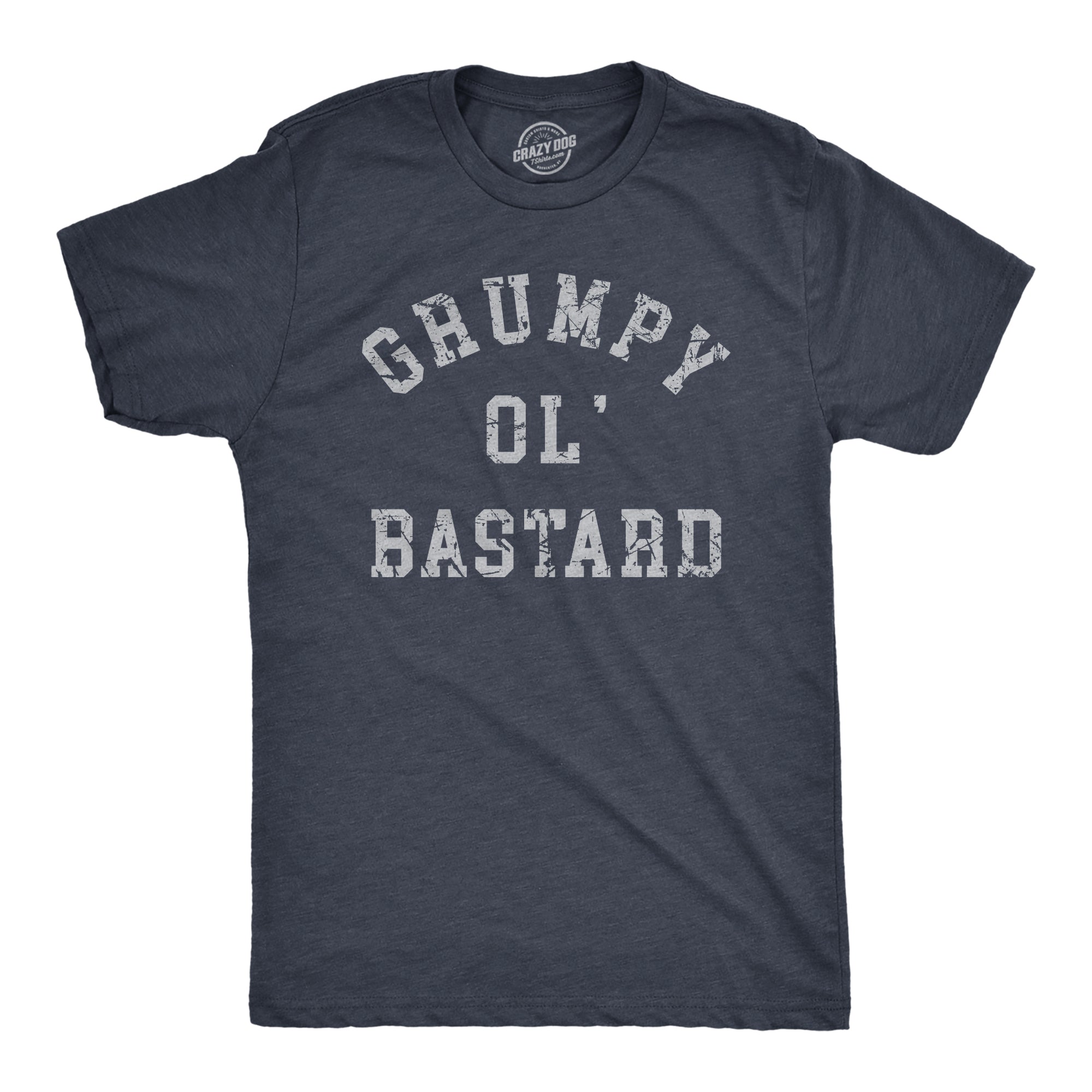 Funny Heather Navy - BASTARD Grumpy Ol Bastard Mens T Shirt Nerdy Sarcastic Tee