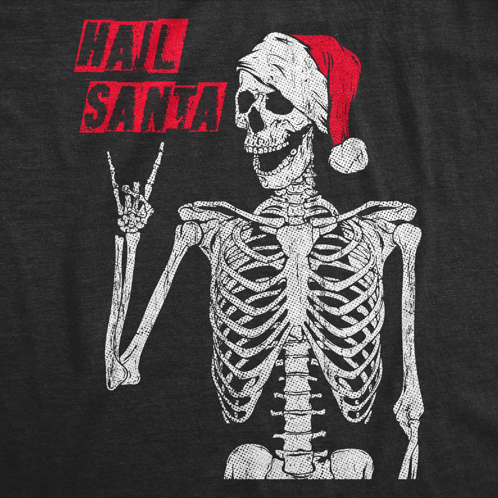 Funny Heather Black - Hail Santa Hail Santa Mens T Shirt Nerdy Christmas Sarcastic Tee