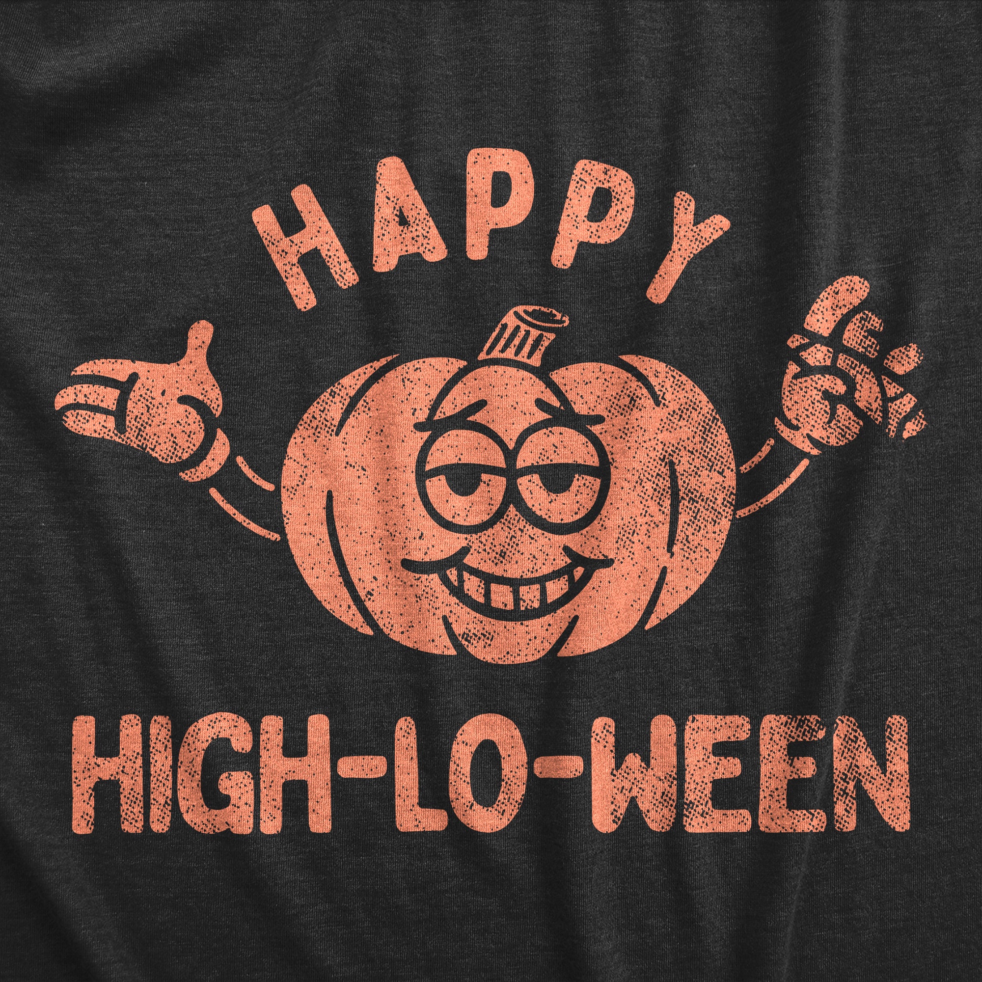 Funny Heather Black - HIGH Happy High Lo Ween Mens T Shirt Nerdy Halloween 420 Tee