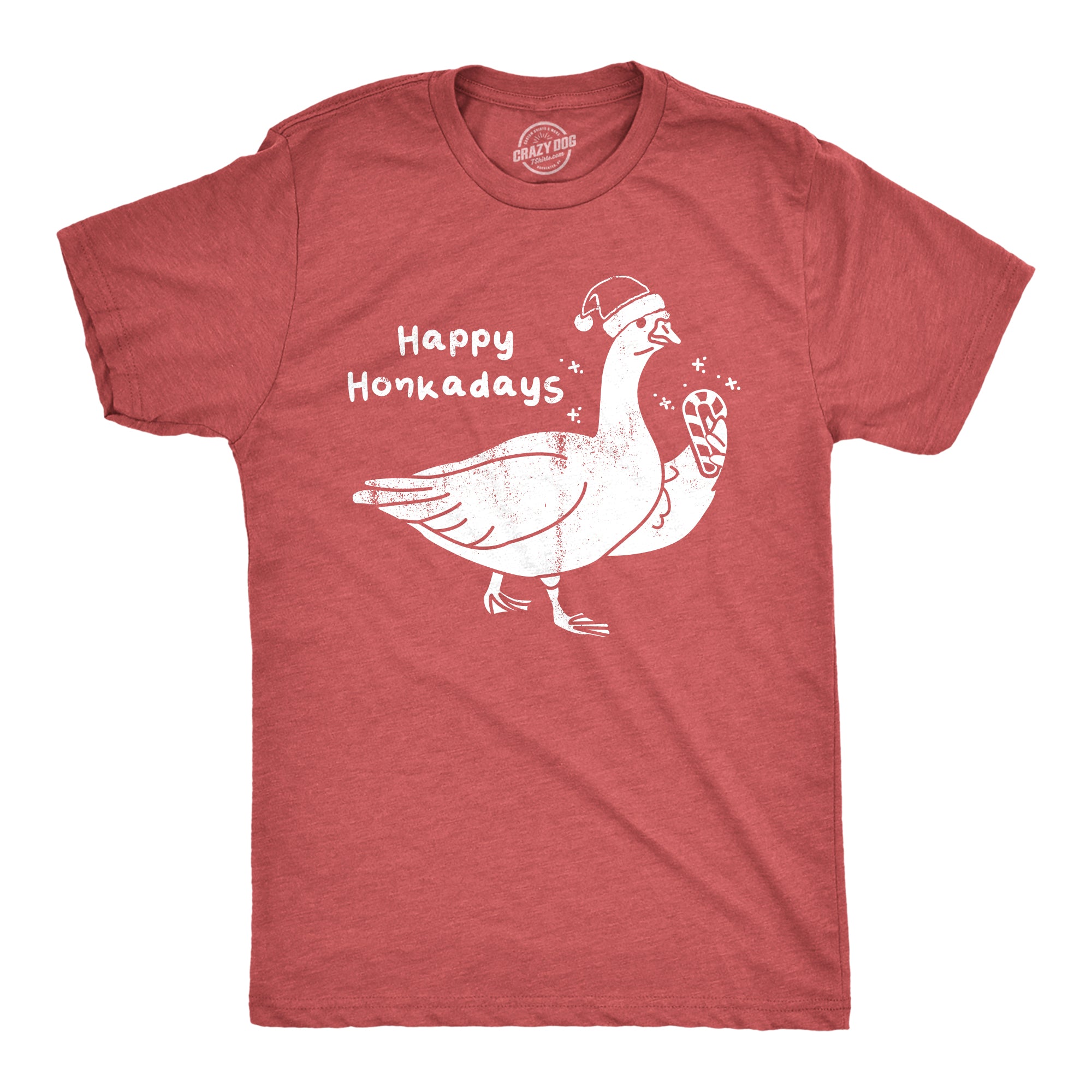 Funny Heather Red - HONKADAYS Happy Honkadays Mens T Shirt Nerdy Christmas animal sarcastic Tee