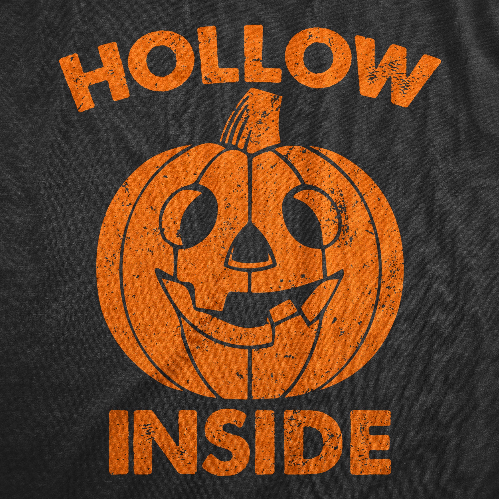 Funny Heather Black - HOLLOW Hollow Inside Womens T Shirt Nerdy Halloween Sarcastic Tee