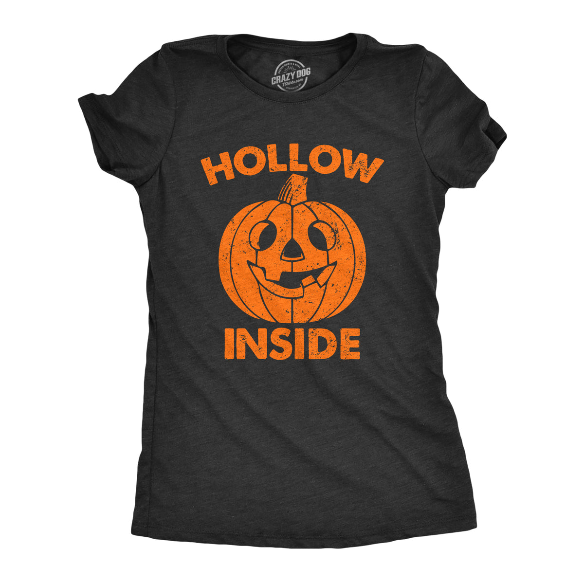 Funny Heather Black - HOLLOW Hollow Inside Womens T Shirt Nerdy Halloween sarcastic Tee