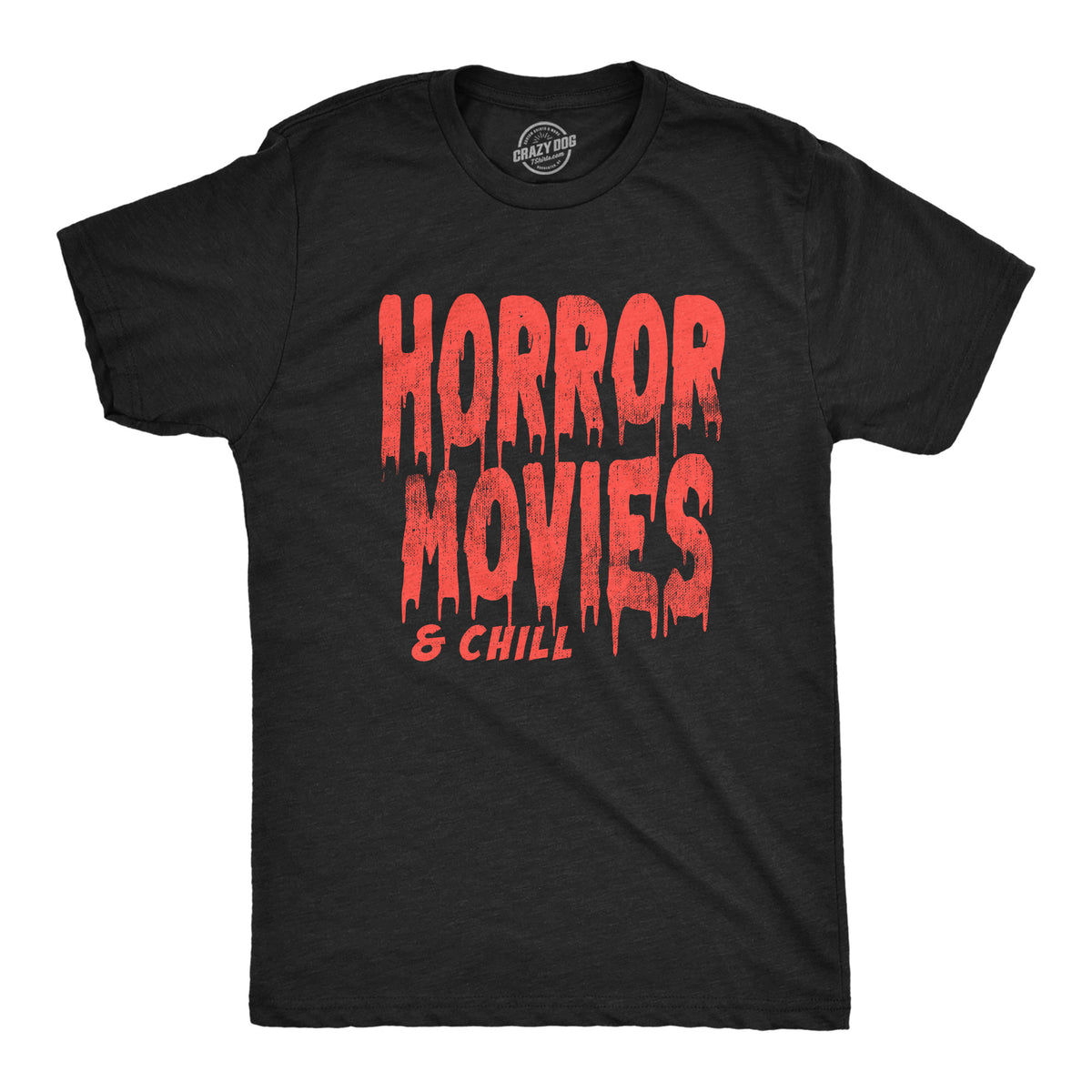Funny Heather Black - HORROR Horror Movies And Chill Mens T Shirt Nerdy Halloween TV &amp; Movies Tee