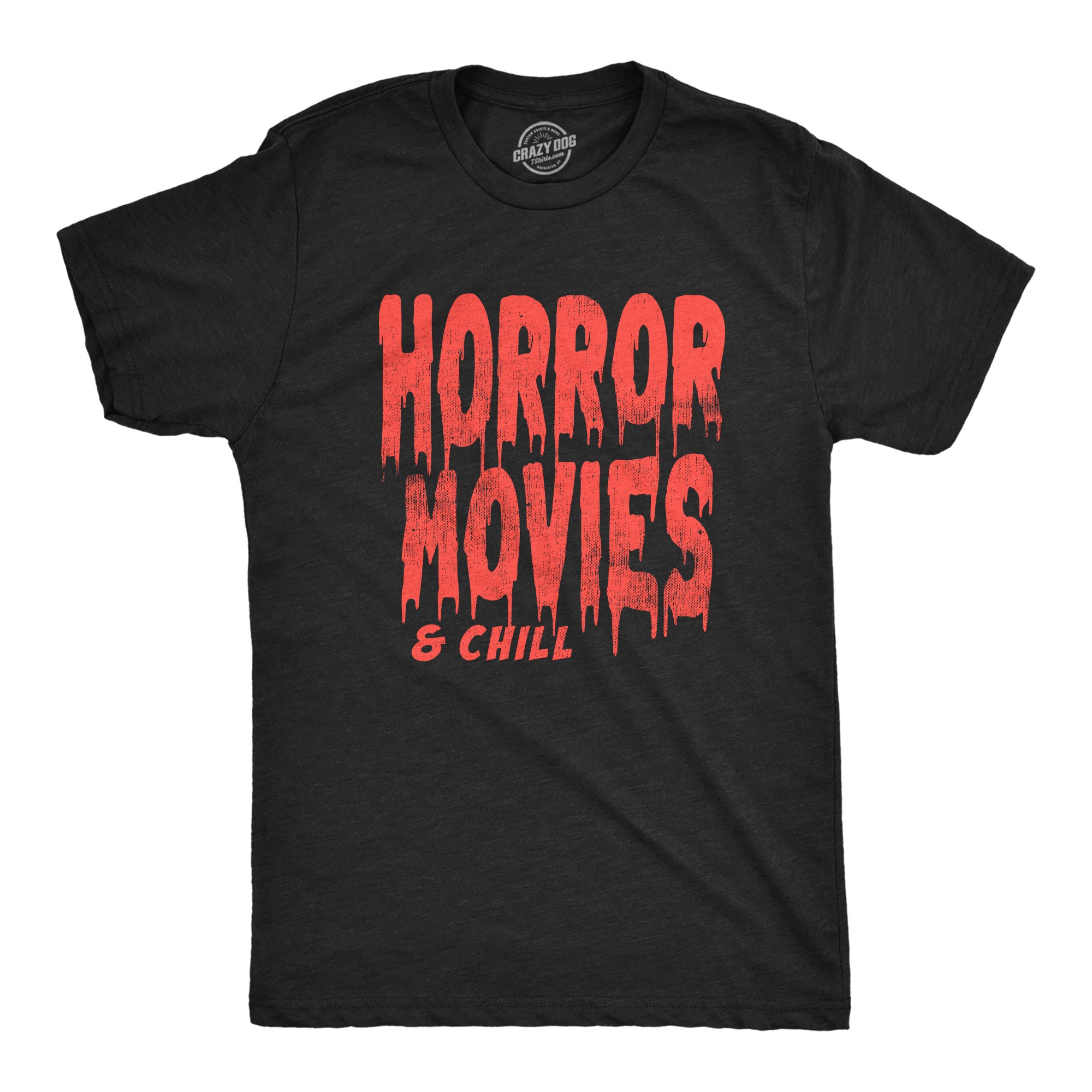 Funny Heather Black - HORROR Horror Movies And Chill Mens T Shirt Nerdy Halloween TV & Movies Tee