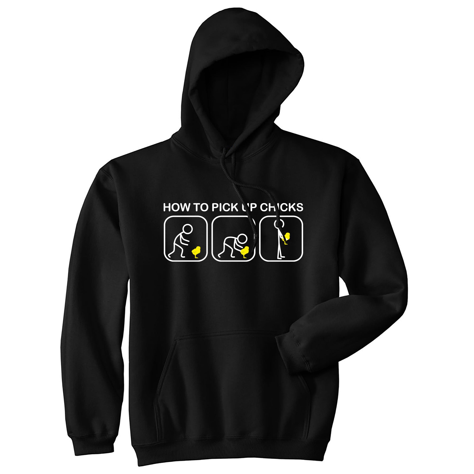 Funny Black - PICKUP How to Pick Up Chicks Hoodie Nerdy Easter Sarcastic Tee