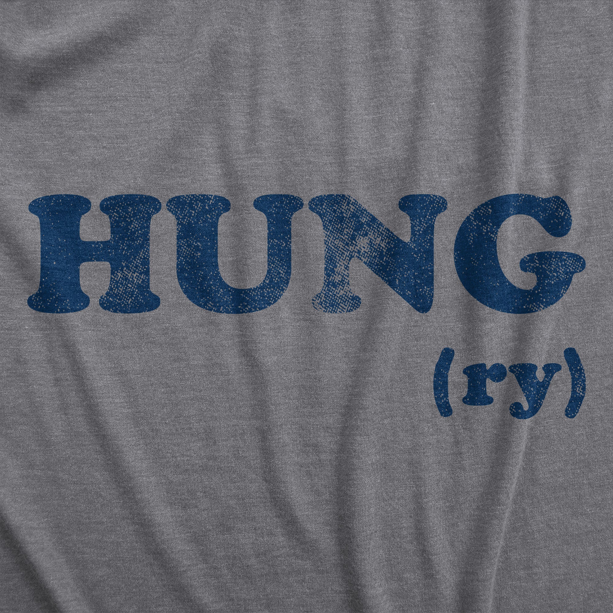 Funny Dark Heather Grey - HUNGRY Hungry Mens T Shirt Nerdy sex Food Tee