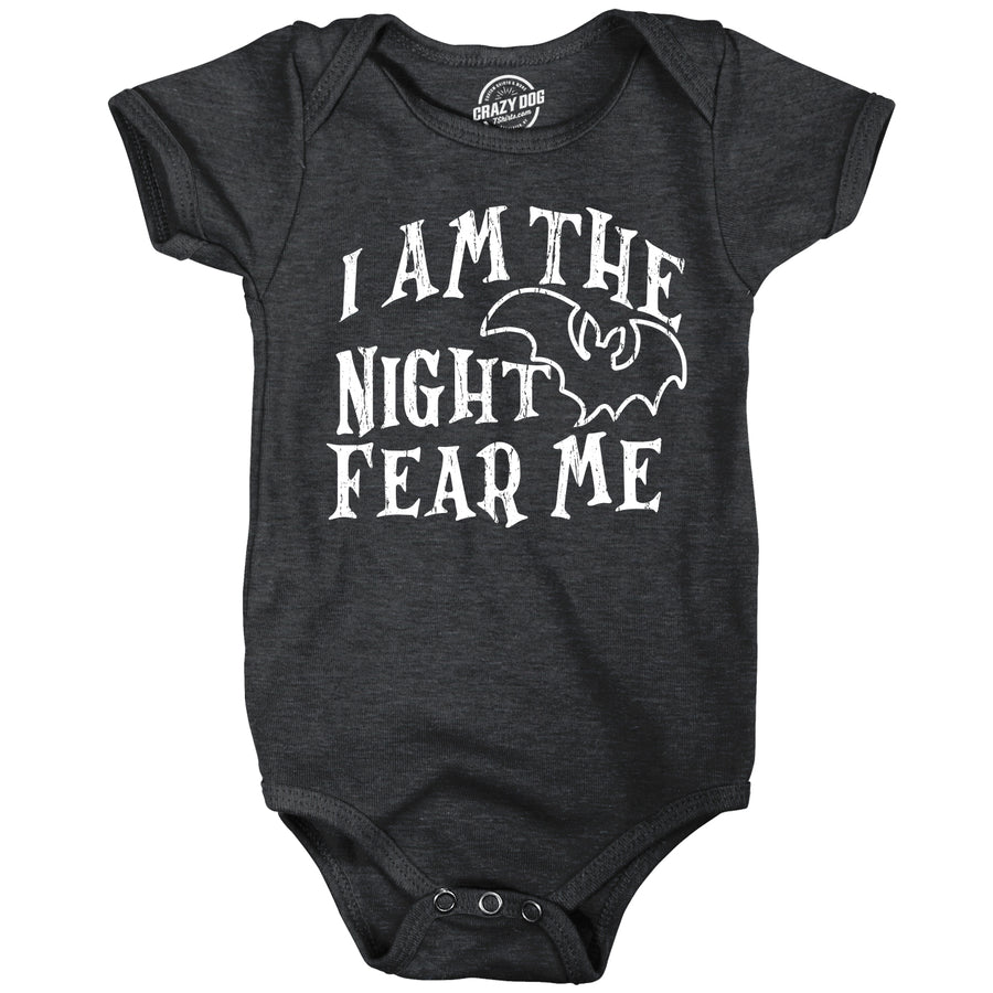 Funny Heather Black - NIGHT I Am The Night Fear Me Onesie Nerdy Halloween Sarcastic Tee