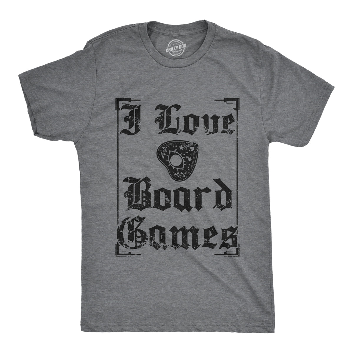 Funny Dark Heather Grey - BOARD I Love Board Games Mens T Shirt Nerdy Sarcastic Tee