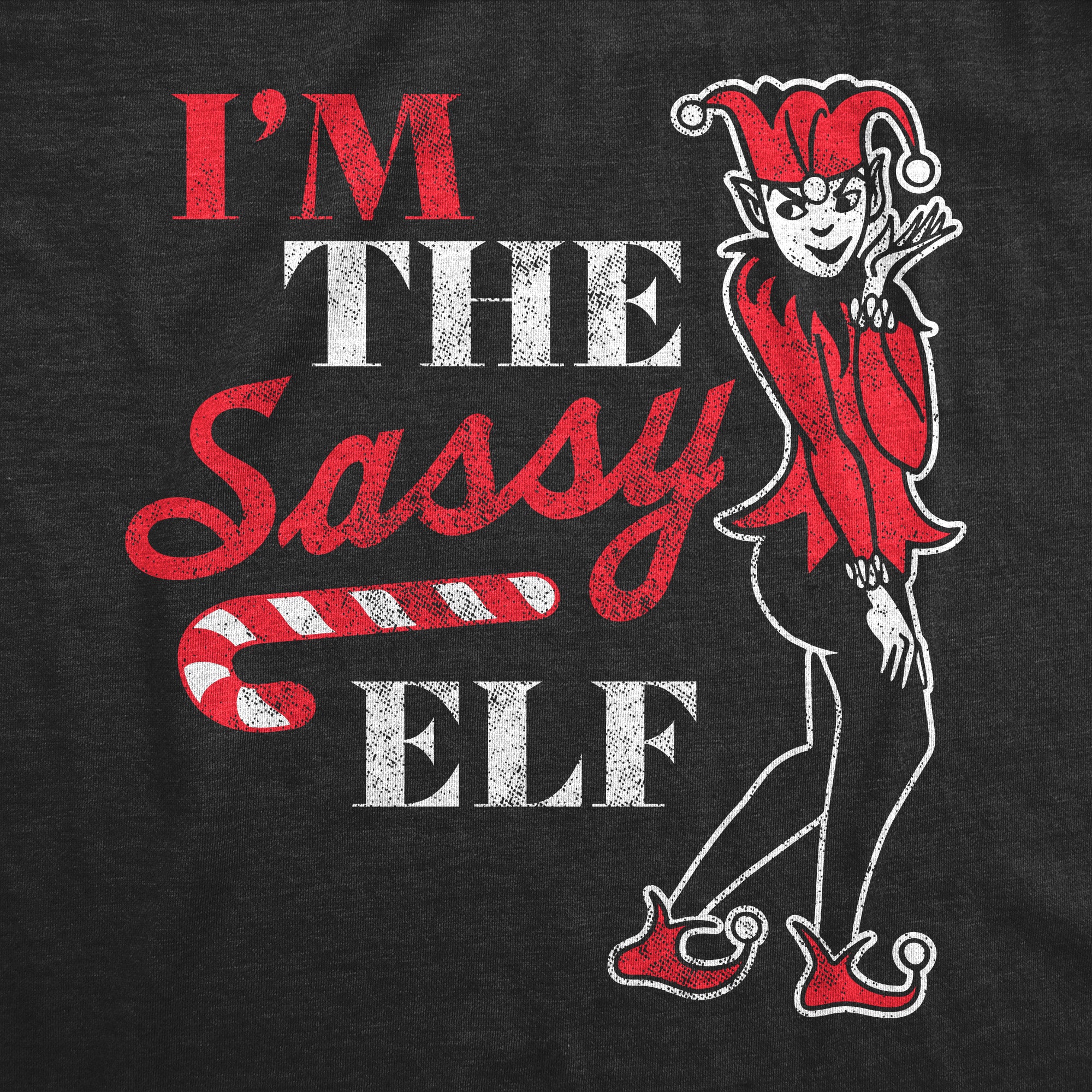 Funny Heather Black - SASSYELF Im The Sassy Elf Mens T Shirt Nerdy Christmas Sarcastic Tee