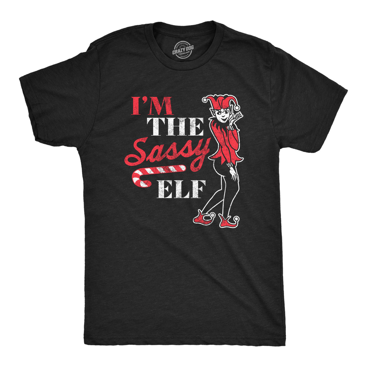 Funny Heather Black - SASSYELF Im The Sassy Elf Mens T Shirt Nerdy Christmas sarcastic Tee