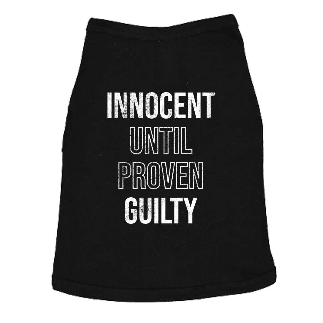 Funny Black - INNOCENT Innocent Until Proven Guilty Dog Shirt Nerdy Sarcastic Tee