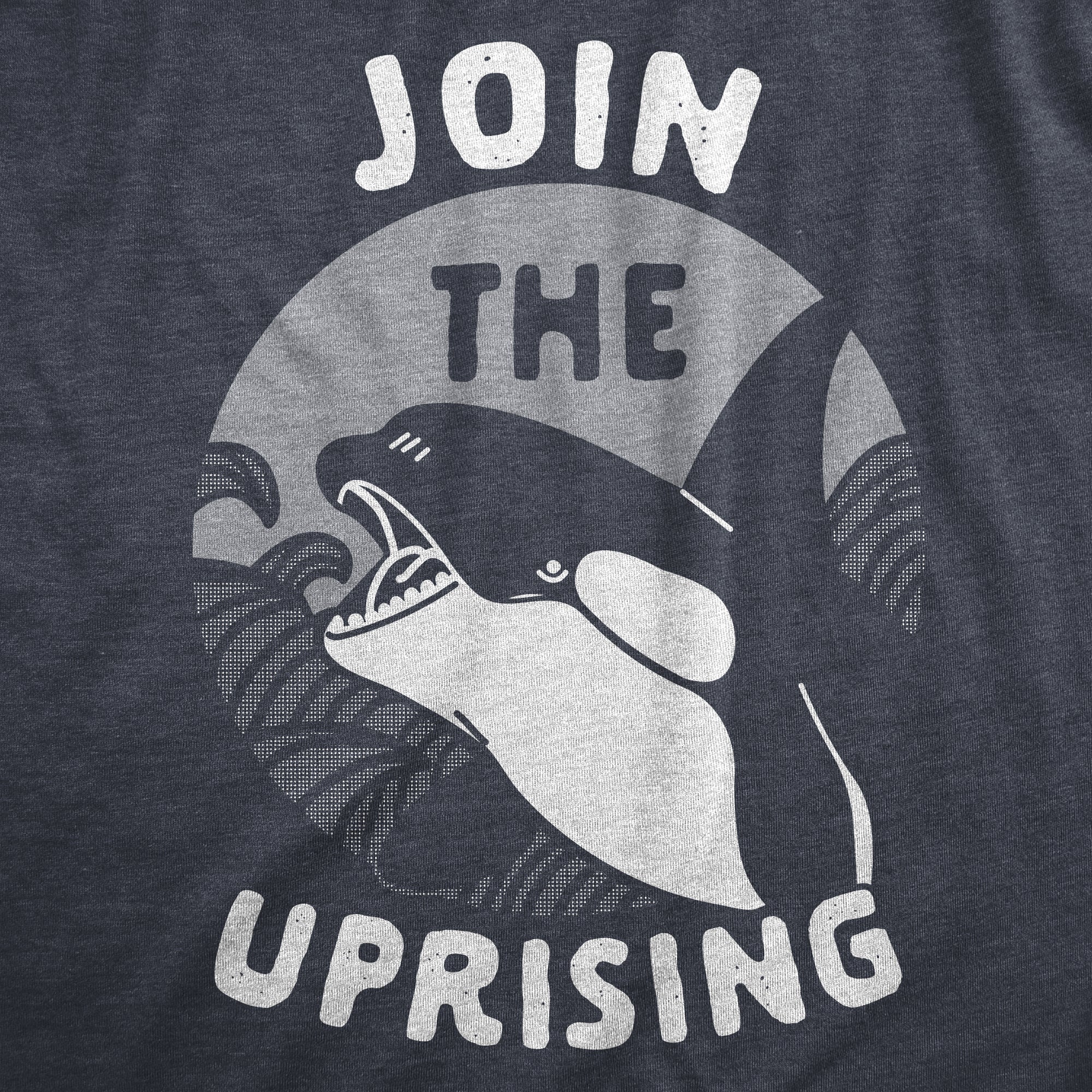 Funny Heather Navy - UPRISING Join The Uprising Womens T Shirt Nerdy Animal sarcastic Tee