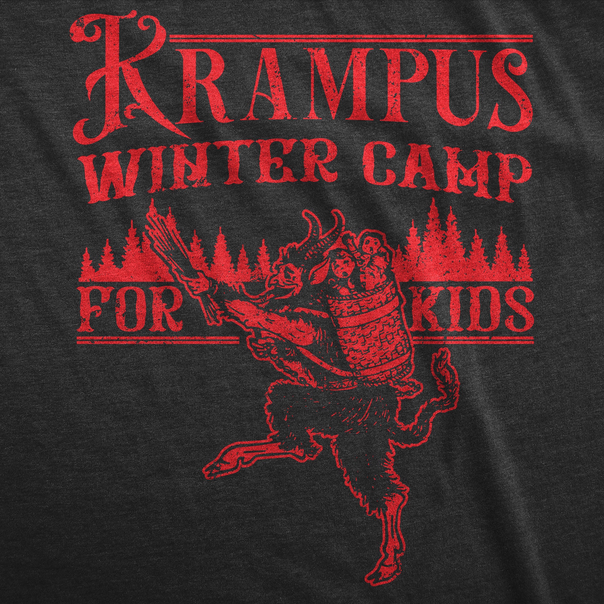 Funny Heather Black - KRAMPUS Krampus Winter Camp For Kids Womens T Shirt Nerdy Christmas Sarcastic Tee