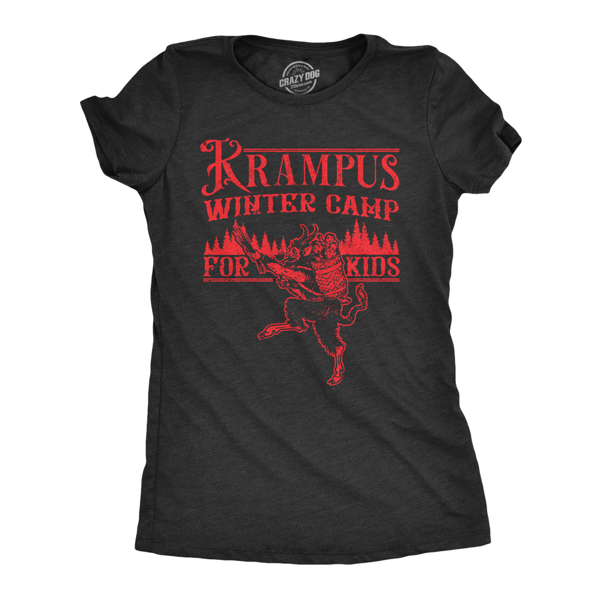 Funny Heather Black - KRAMPUS Krampus Winter Camp For Kids Womens T Shirt Nerdy Christmas sarcastic Tee