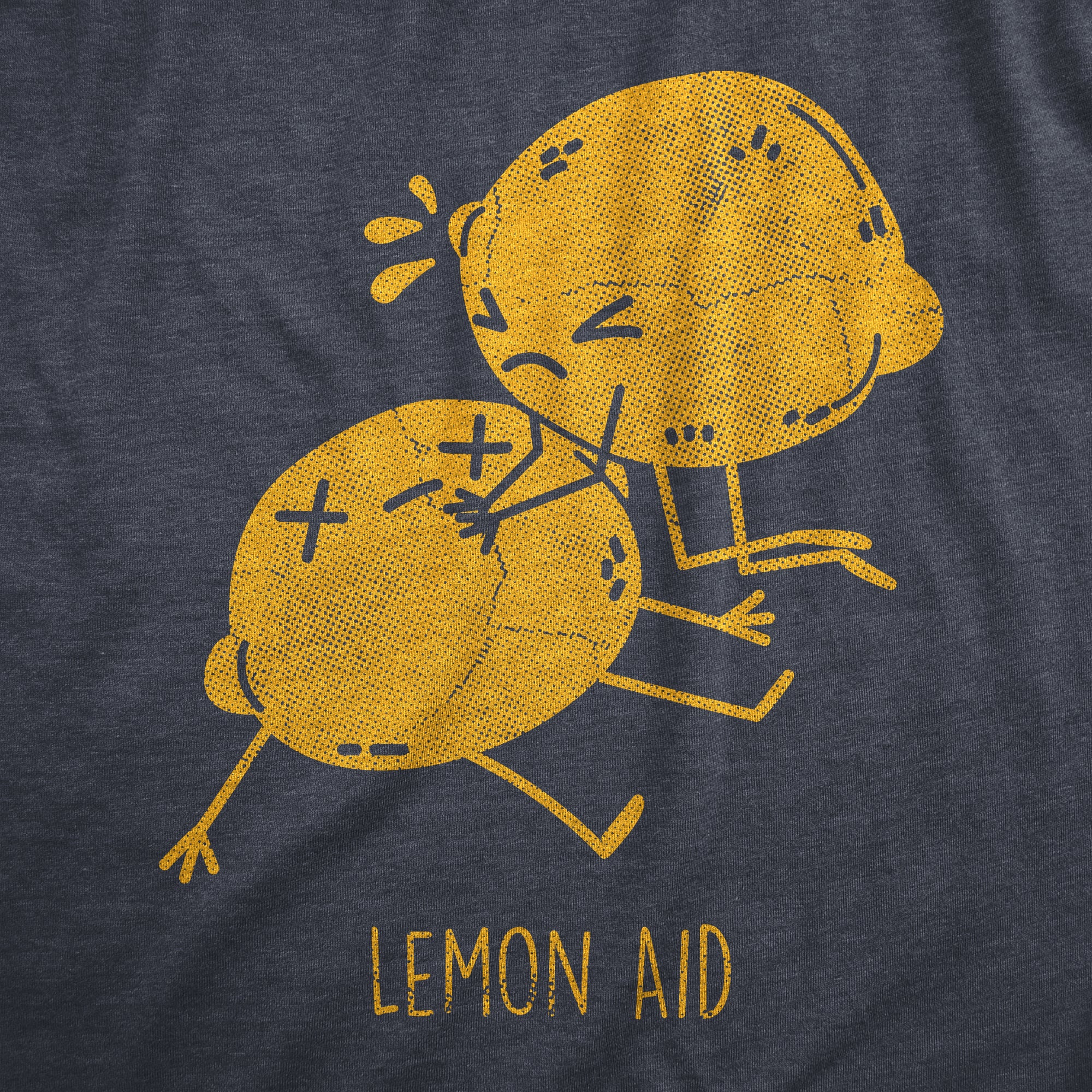 Funny Heather Navy - Lemon Aid Lemon Aid Mens T Shirt Nerdy Food sarcastic Tee