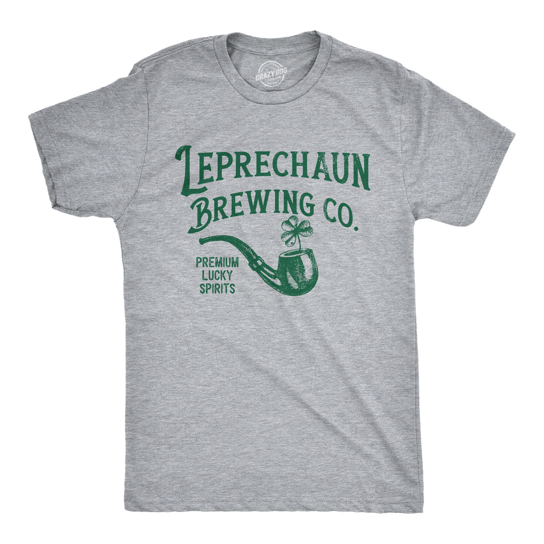 Funny Light Heather Grey - BREWING Leprechaun Brewing Co Mens T Shirt Nerdy Saint Patrick's Day Drinking Tee