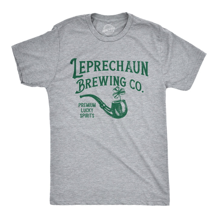 Funny Light Heather Grey - BREWING Leprechaun Brewing Co Mens T Shirt Nerdy Saint Patrick's Day Drinking Tee