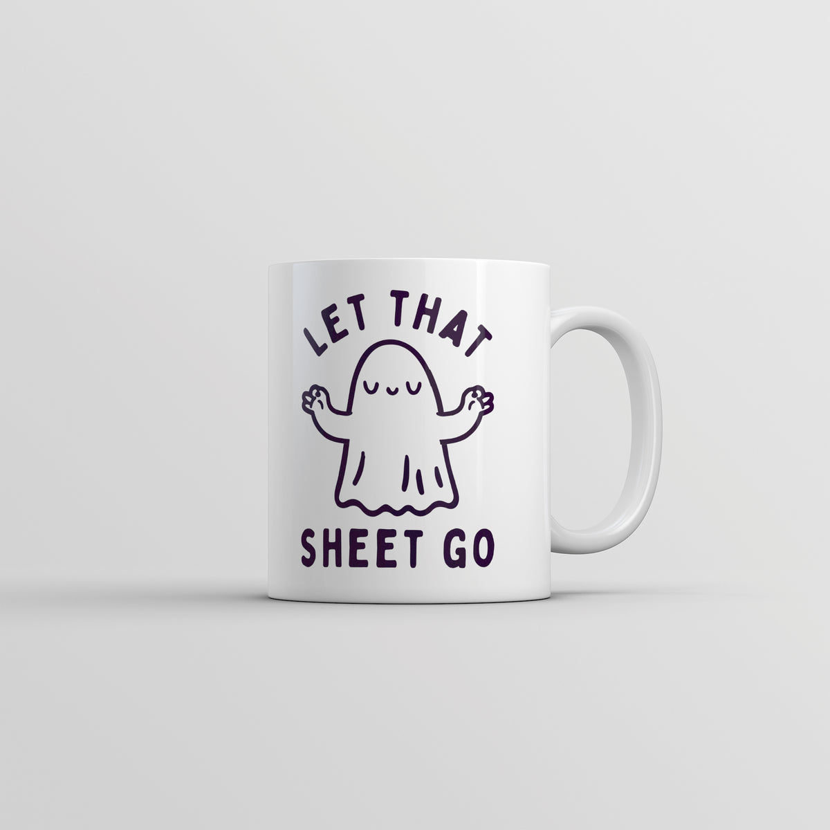 Funny White Let That Sheet Go Coffee Mug Nerdy Halloween Sarcastic Tee