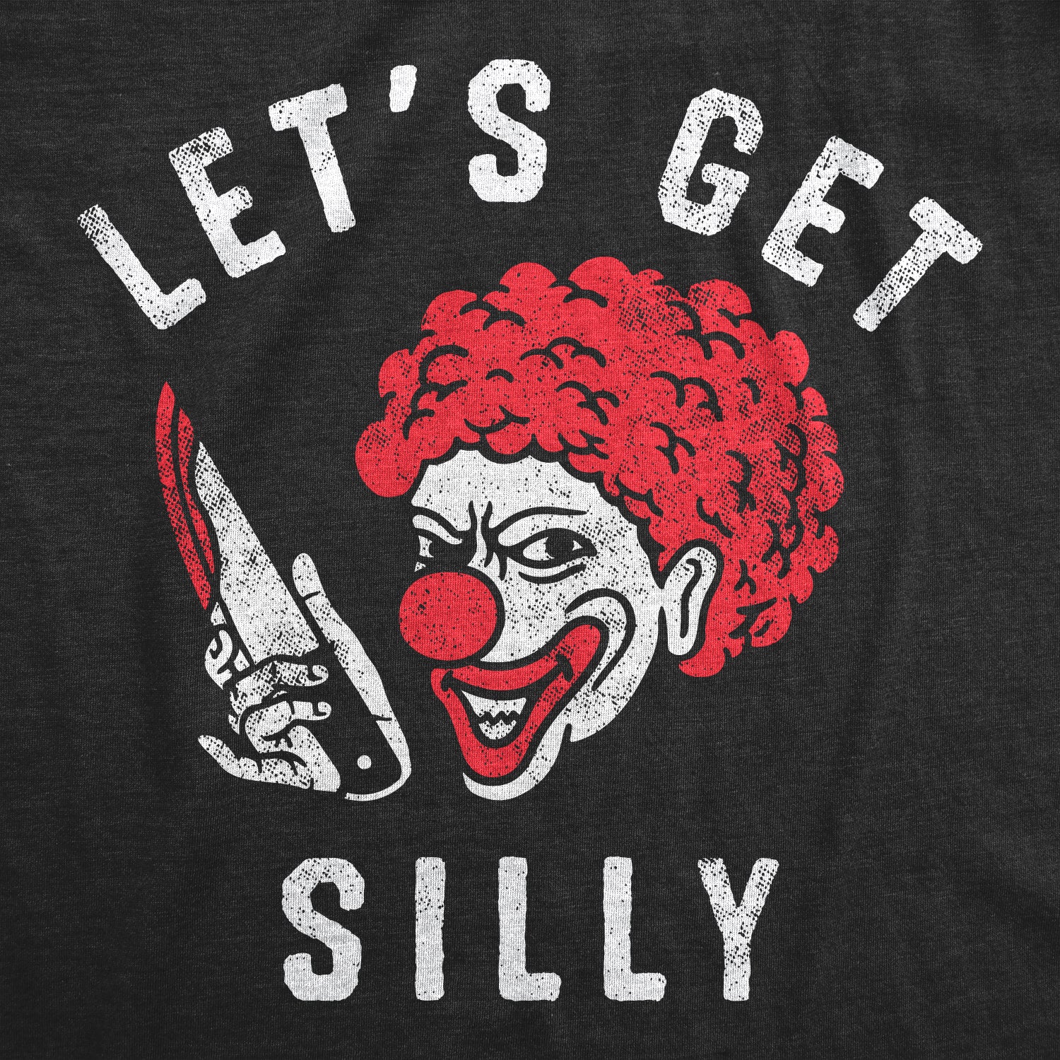 Funny Heather Black - SILLY Lets Get Silly Womens T Shirt Nerdy Halloween Tee