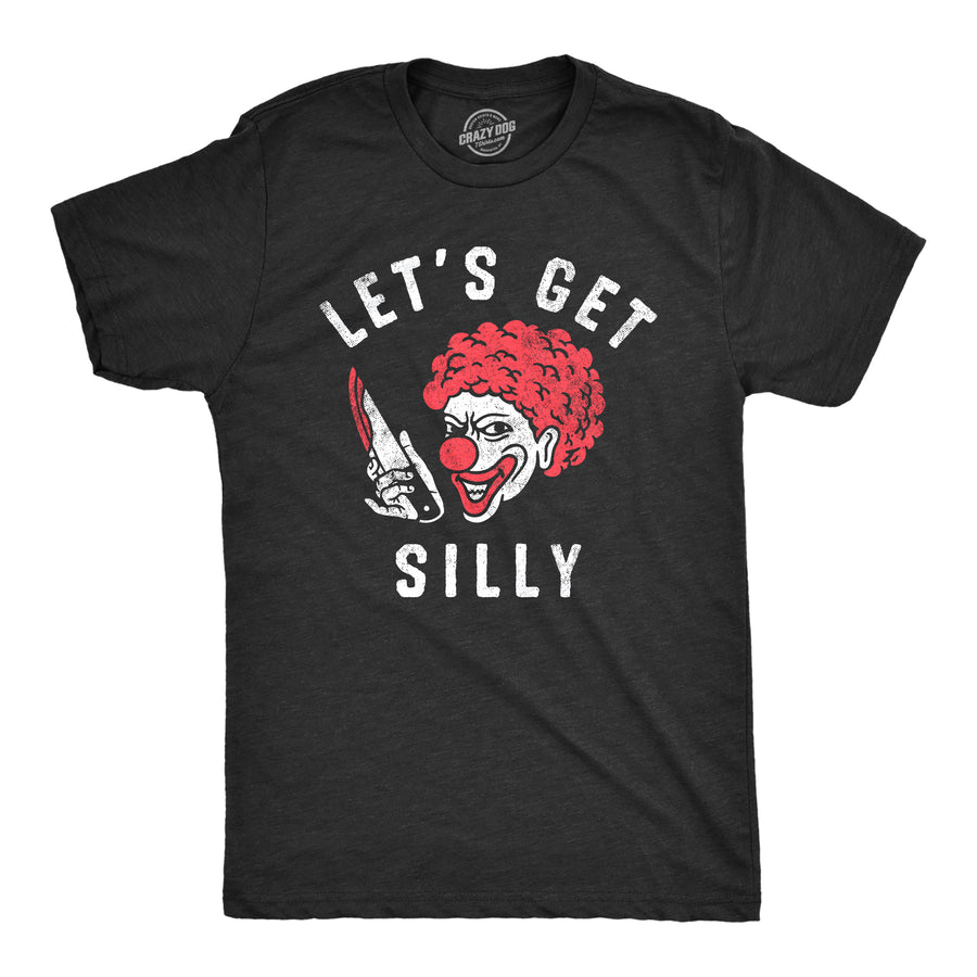 Funny Heather Black - SILLY Lets Get Silly Mens T Shirt Nerdy Halloween Tee