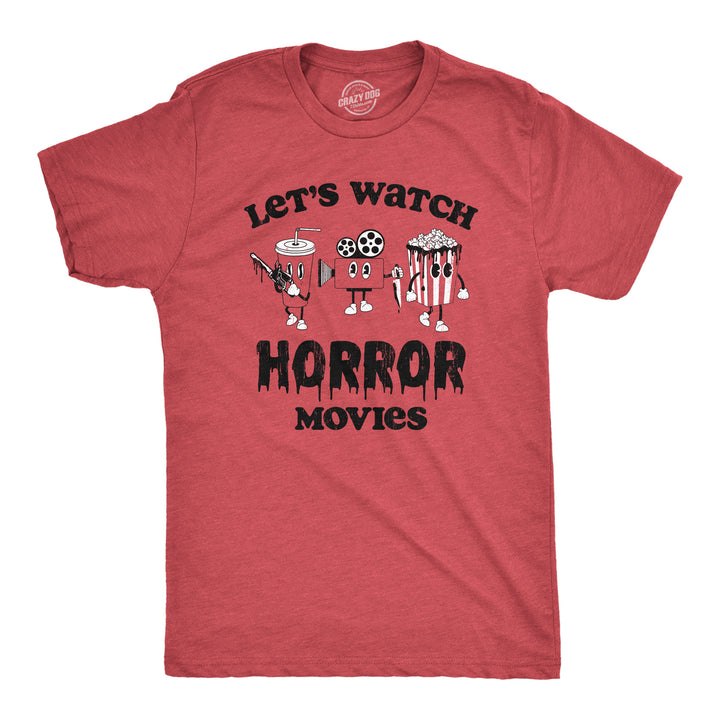 Funny Heather Red - HORROR Lets Watch Horror Movies Mens T Shirt Nerdy TV & Movies Tee