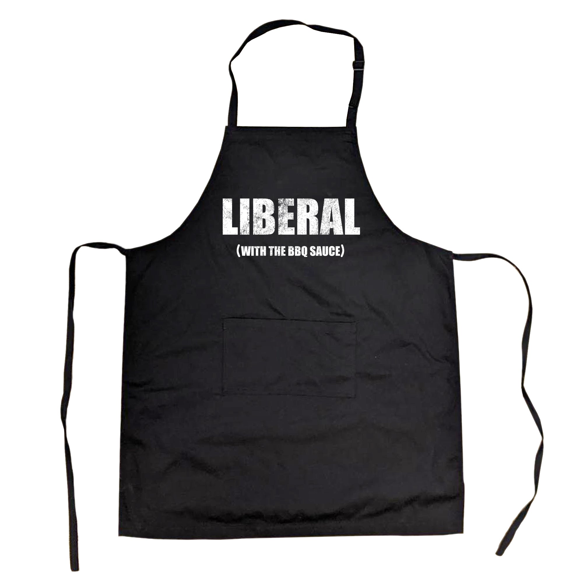 Funny Black - LIBERAL Liberal With The BBQ Sauce Apron Nerdy Food sarcastic Tee