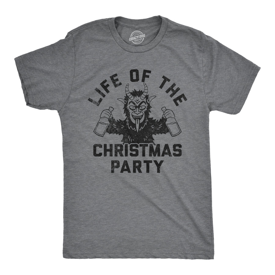 Funny Dark Heather Grey - LIFE Life Of The Christmas Party Mens T Shirt Nerdy Christmas Sarcastic Tee