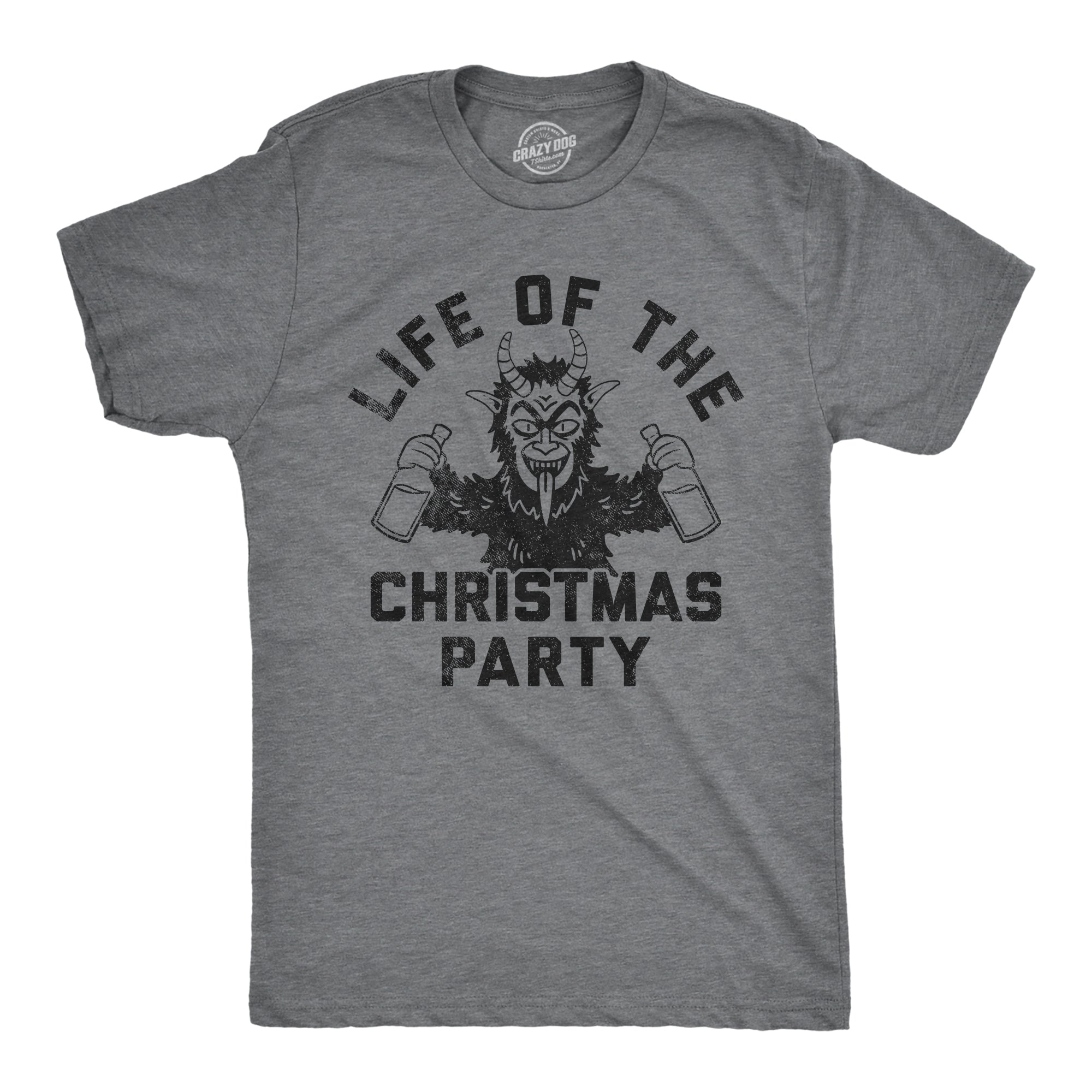 Funny Dark Heather Grey - LIFE Life Of The Christmas Party Mens T Shirt Nerdy Christmas sarcastic Tee