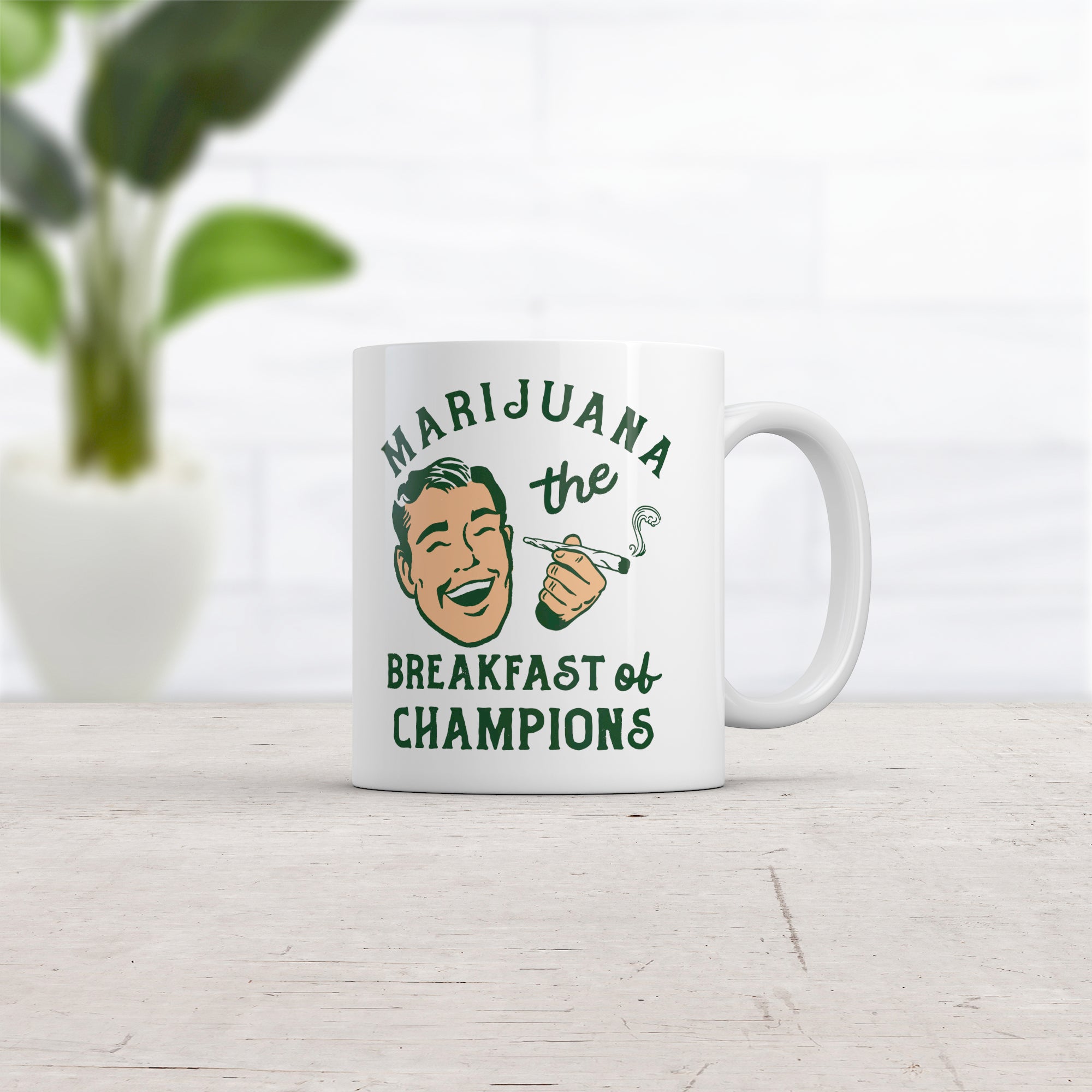 Funny White Marijuana The Breakfast Of Champions Coffee Mug Nerdy 420 Tee