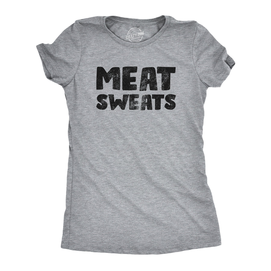Funny Light Heather Grey - MEATSWEATS Meat Sweats Womens T Shirt Nerdy Food sarcastic Tee