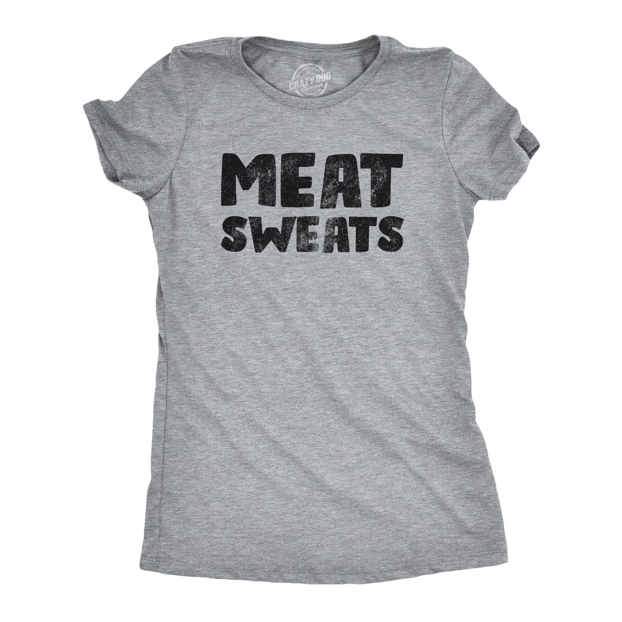 Funny Light Heather Grey - MEATSWEATS Meat Sweats Womens T Shirt Nerdy Food sarcastic Tee