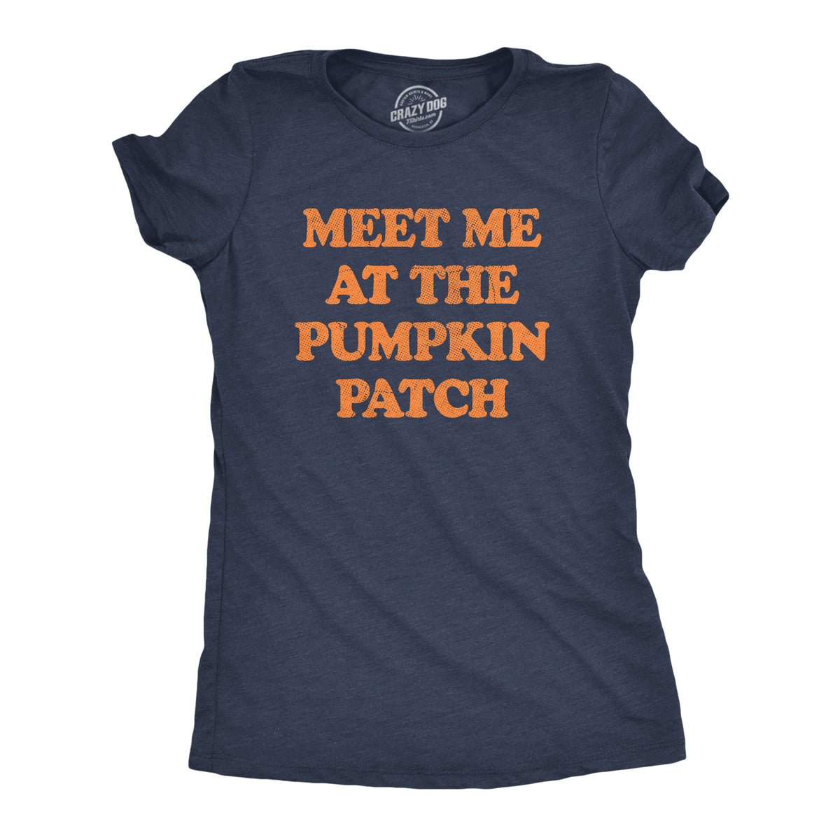 Funny Heather Navy - PUMPKIN Meet Me At The Pumpkin Patch Womens T Shirt Nerdy Halloween Tee