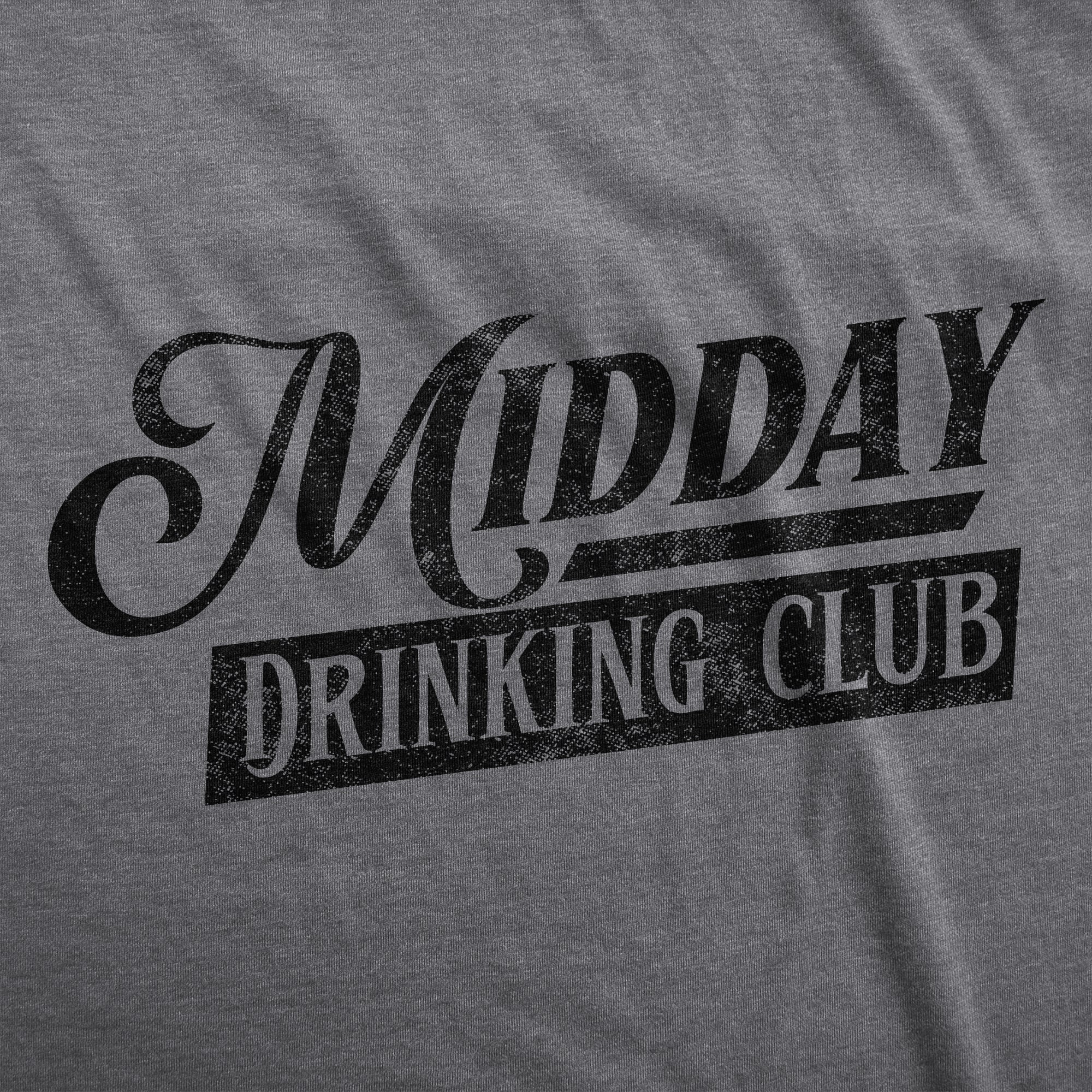 Funny Dark Heather Grey - MIDDAY Midday Drinking Club Mens T Shirt Nerdy Drinking Tee