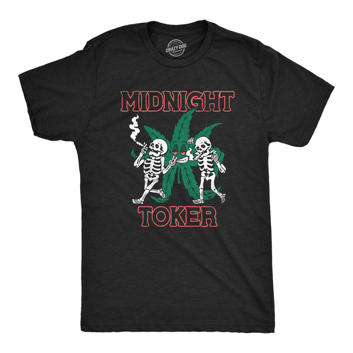 Funny Heather Black - TOKER Midnight Toker Mens T Shirt Nerdy 420 Tee