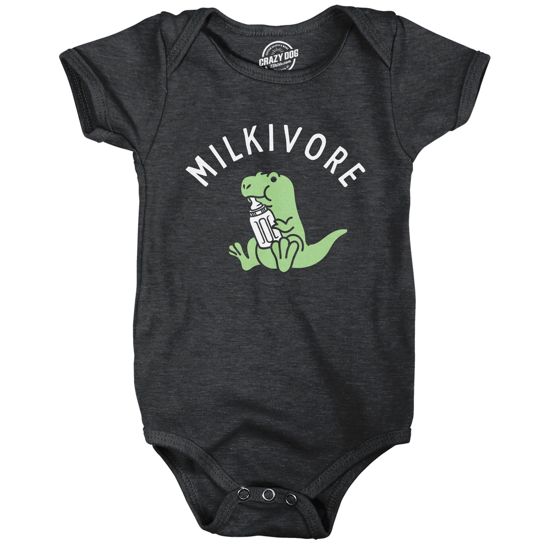 Funny Heather Black - MILKIVORE Milkivore Onesie Nerdy Sarcastic Tee