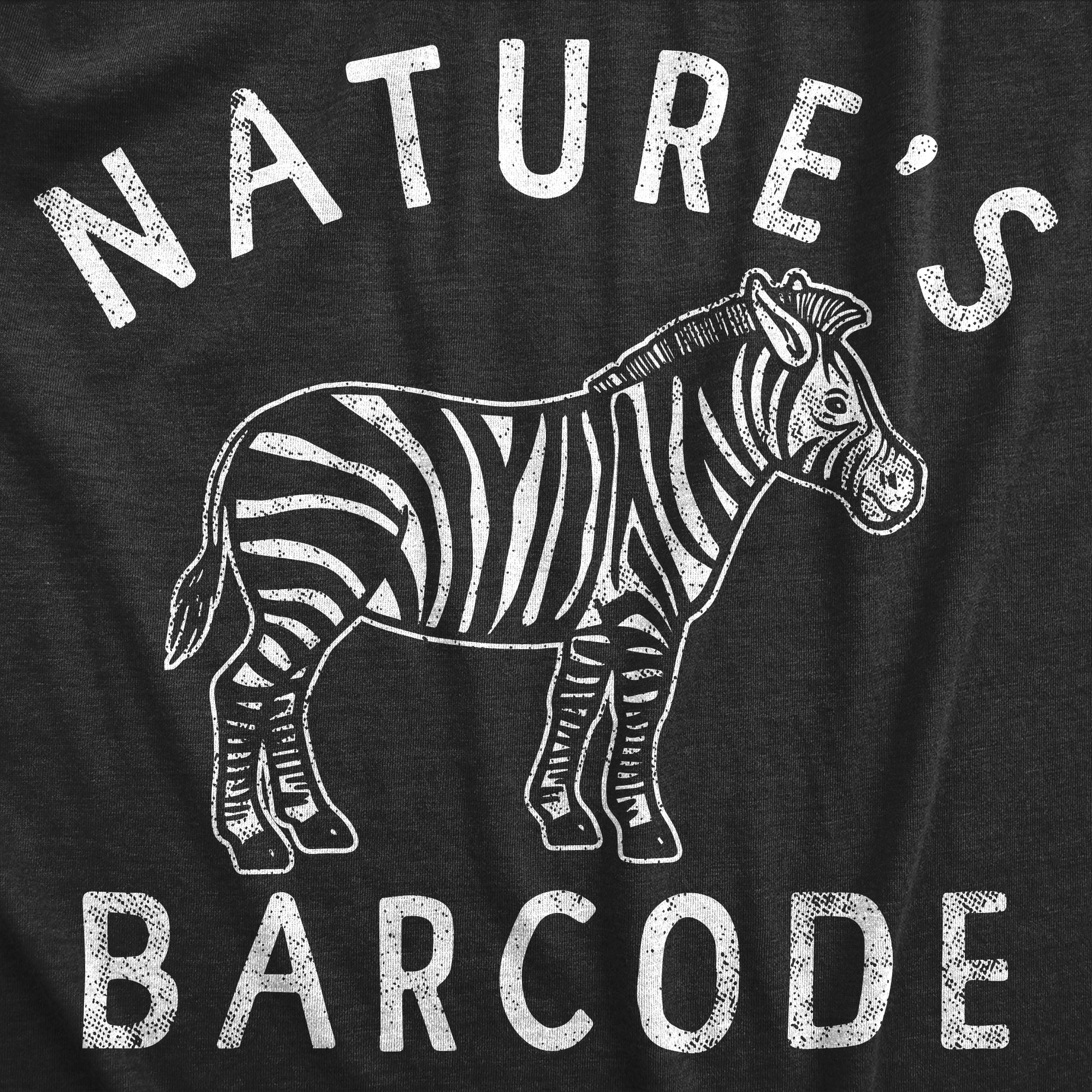 Funny Heather Black - BARCODE Natures Barcode Mens T Shirt Nerdy Animal sarcastic Tee