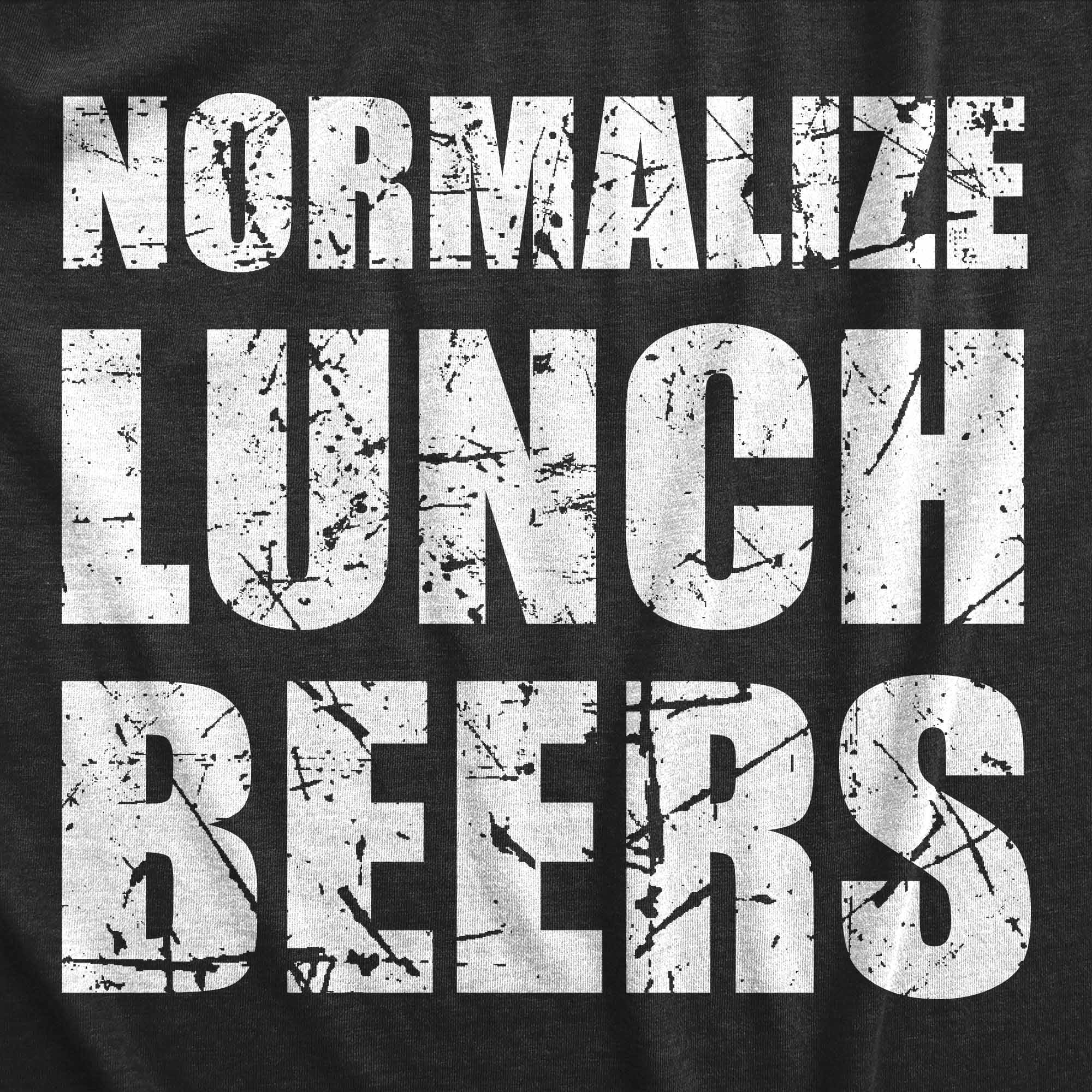 Funny Heather Black - BEERS Normalize Lunch Beers Mens T Shirt Nerdy Beer Drinking Tee